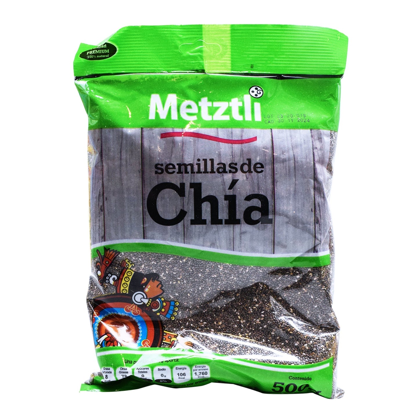 Semilla De Chia 500 G (METZTLI)