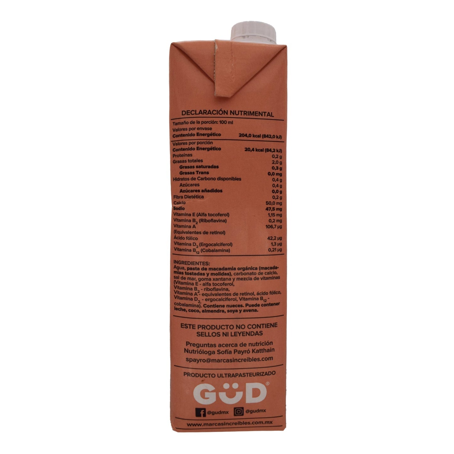 Bebida De Nuez De Macadamia 1 L (GUD)
