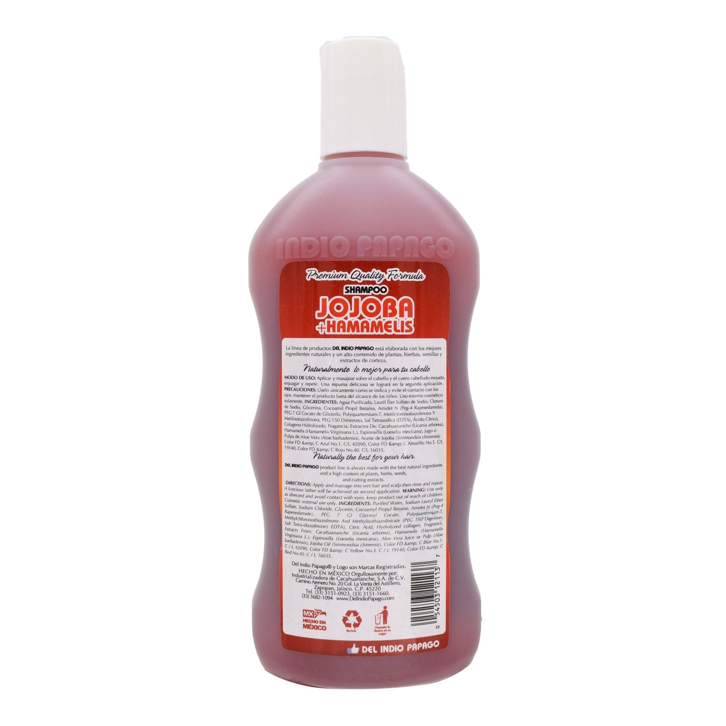 Shampoo Jojoba 500 Mililitros (DEL INDIO PAPAGO)