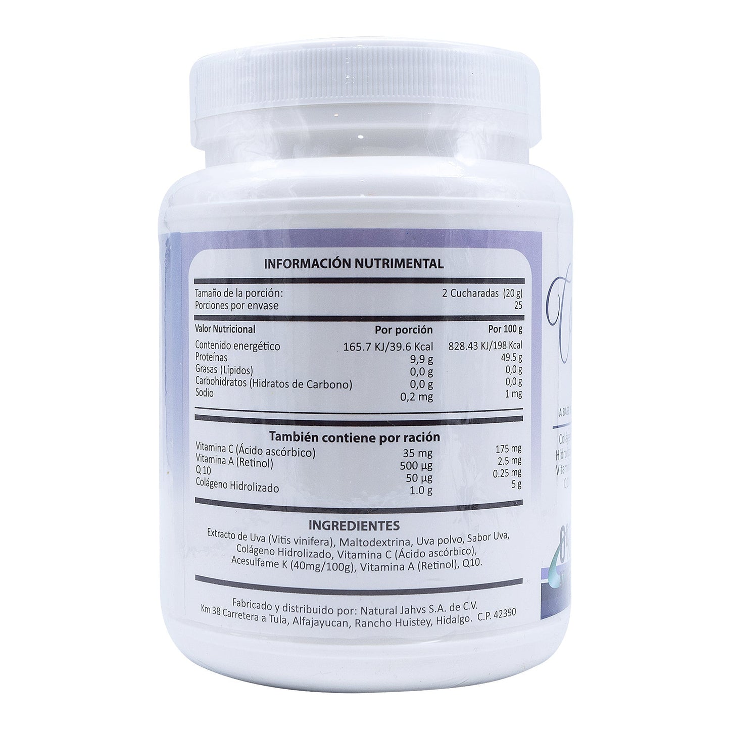 Colageno Collagen Uva 500 G (NATURAL JAHVS)