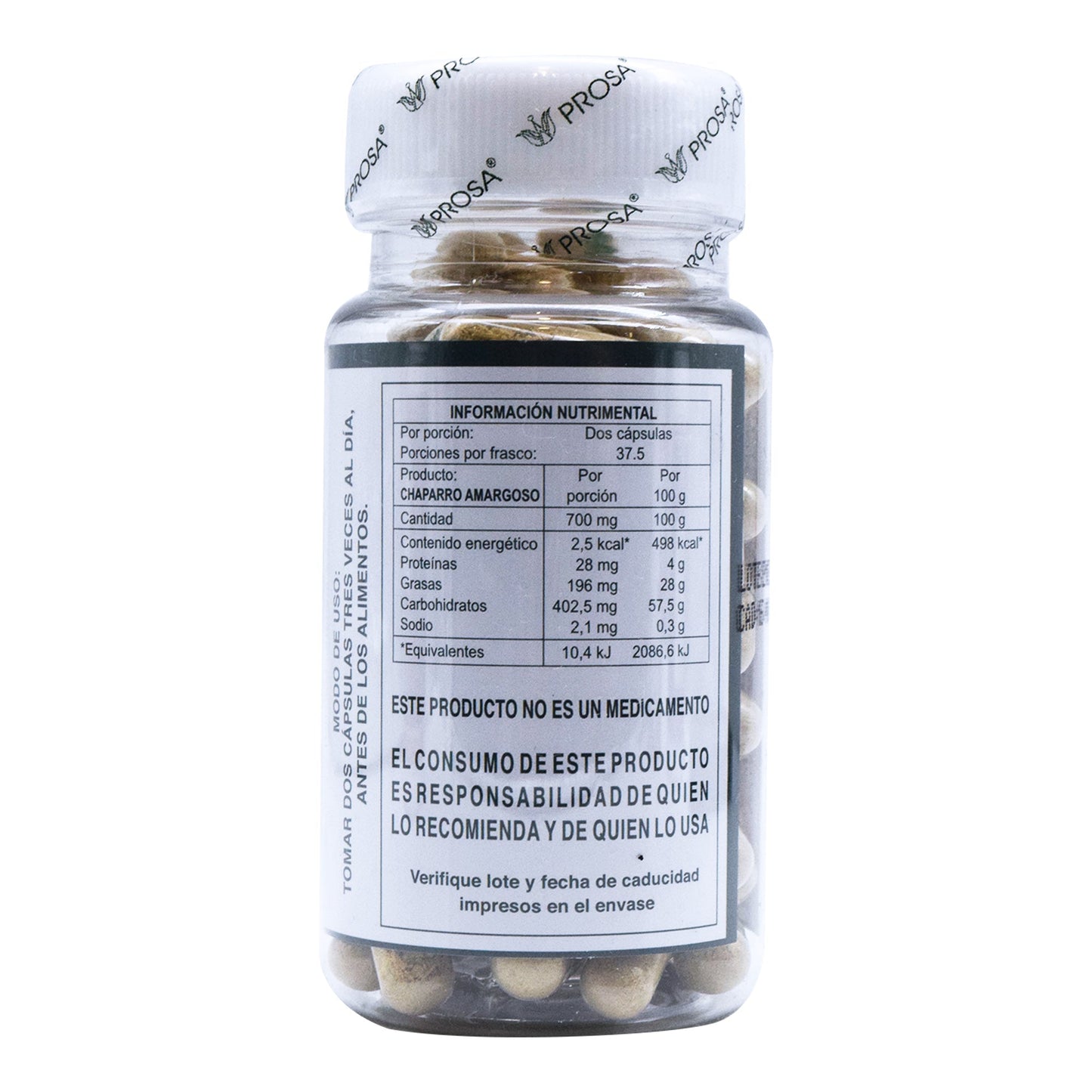 Chaparro Amargoso 75 Cápsulas (PROSA)