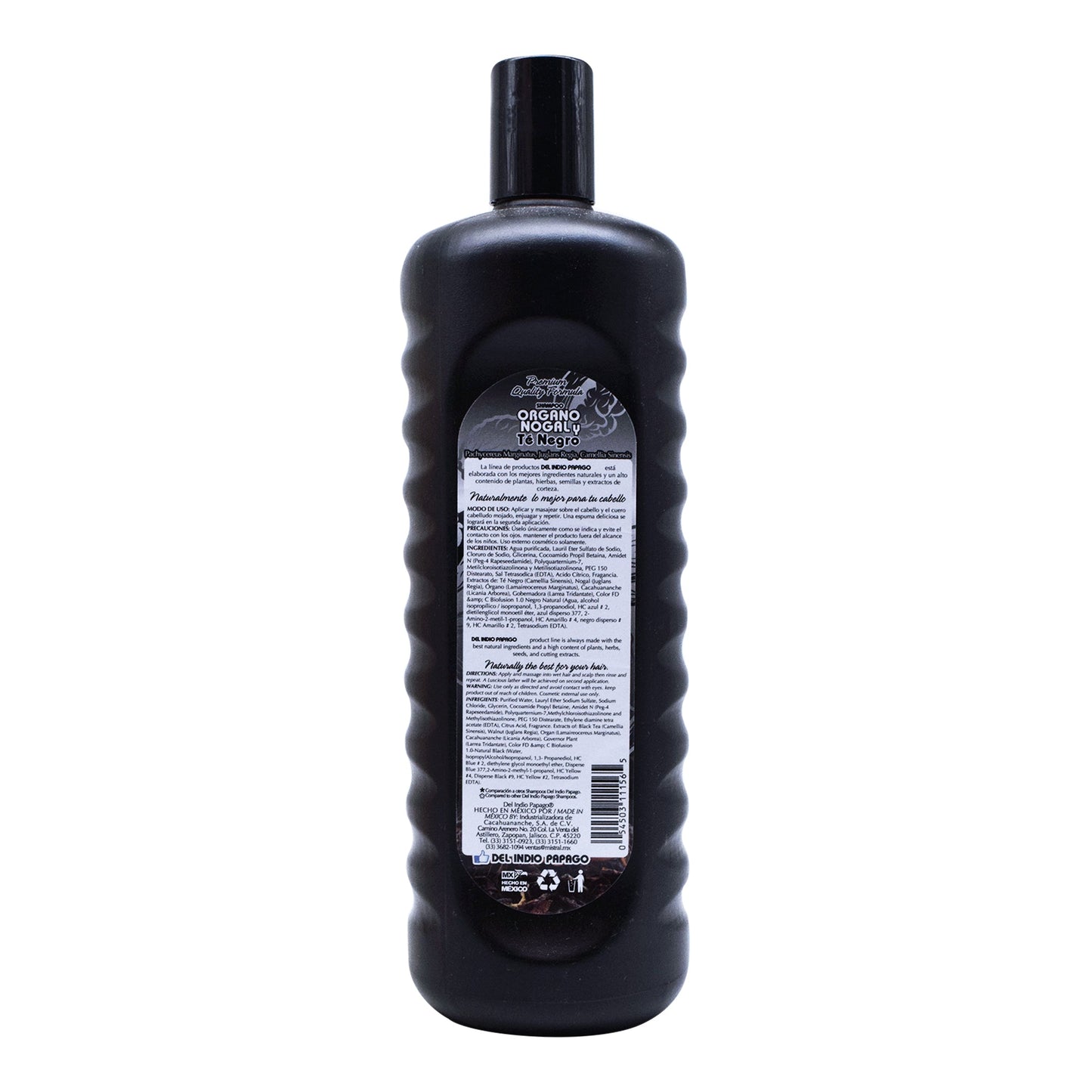 Shampoo Organo Nogal Y Te Negro 1.1 L (DEL INDIO PAPAGO)