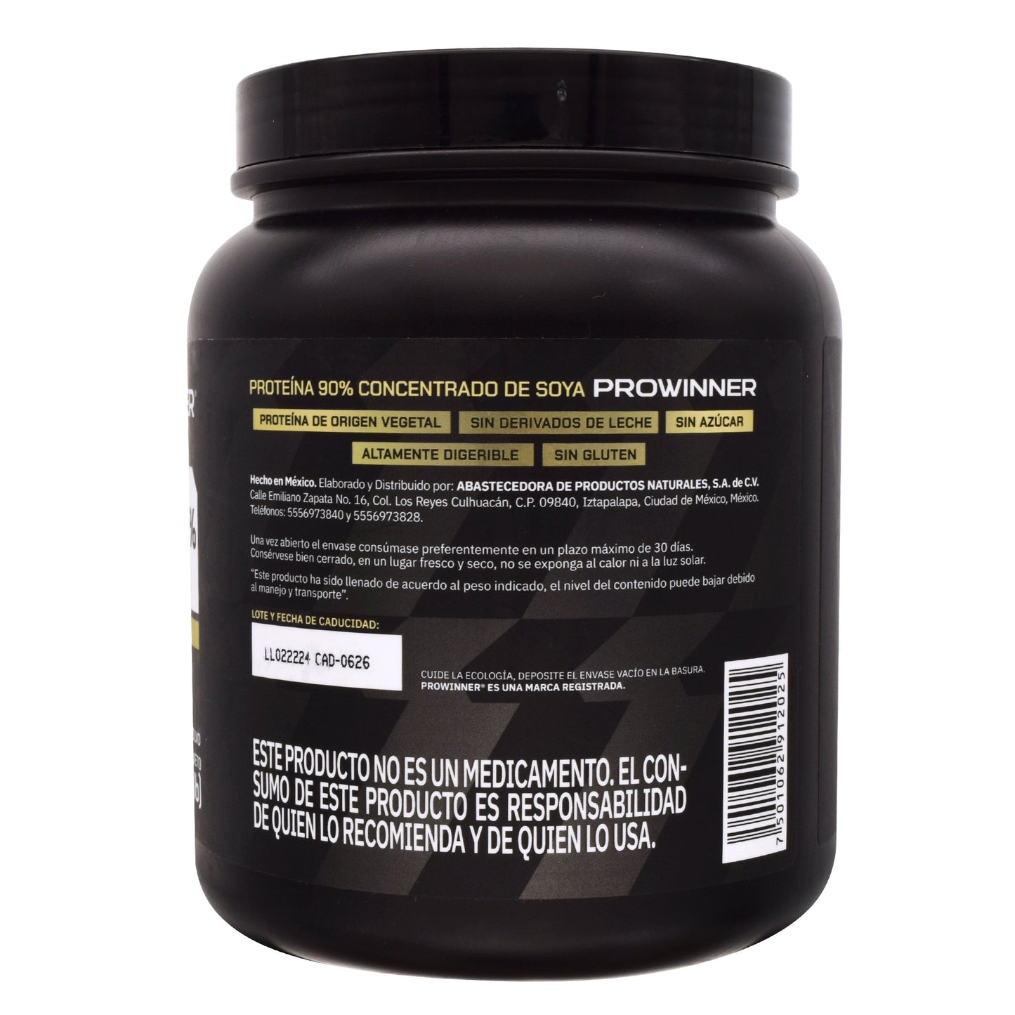 Proteina 90 Porciento De Soya Natural 400 G (PROWINNER)