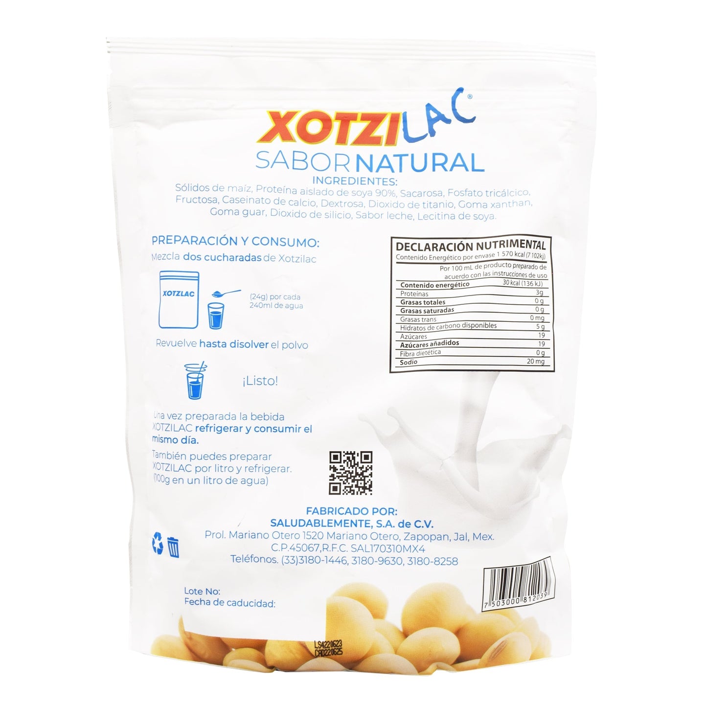 Bebida De Soya Natural 470 G (XOTZIL)