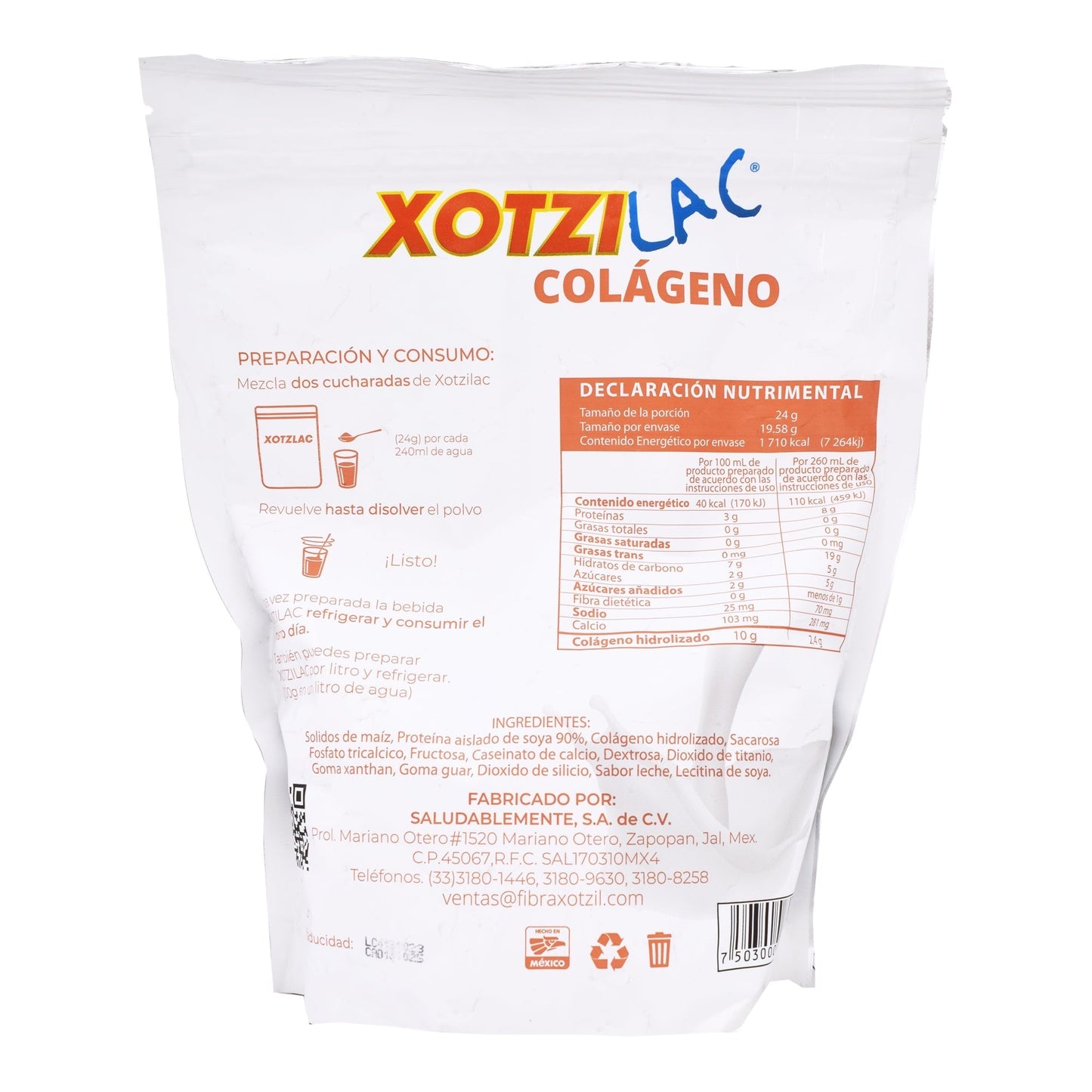 Bebida De Soya Con Colageno 470 G (XOTZIL)