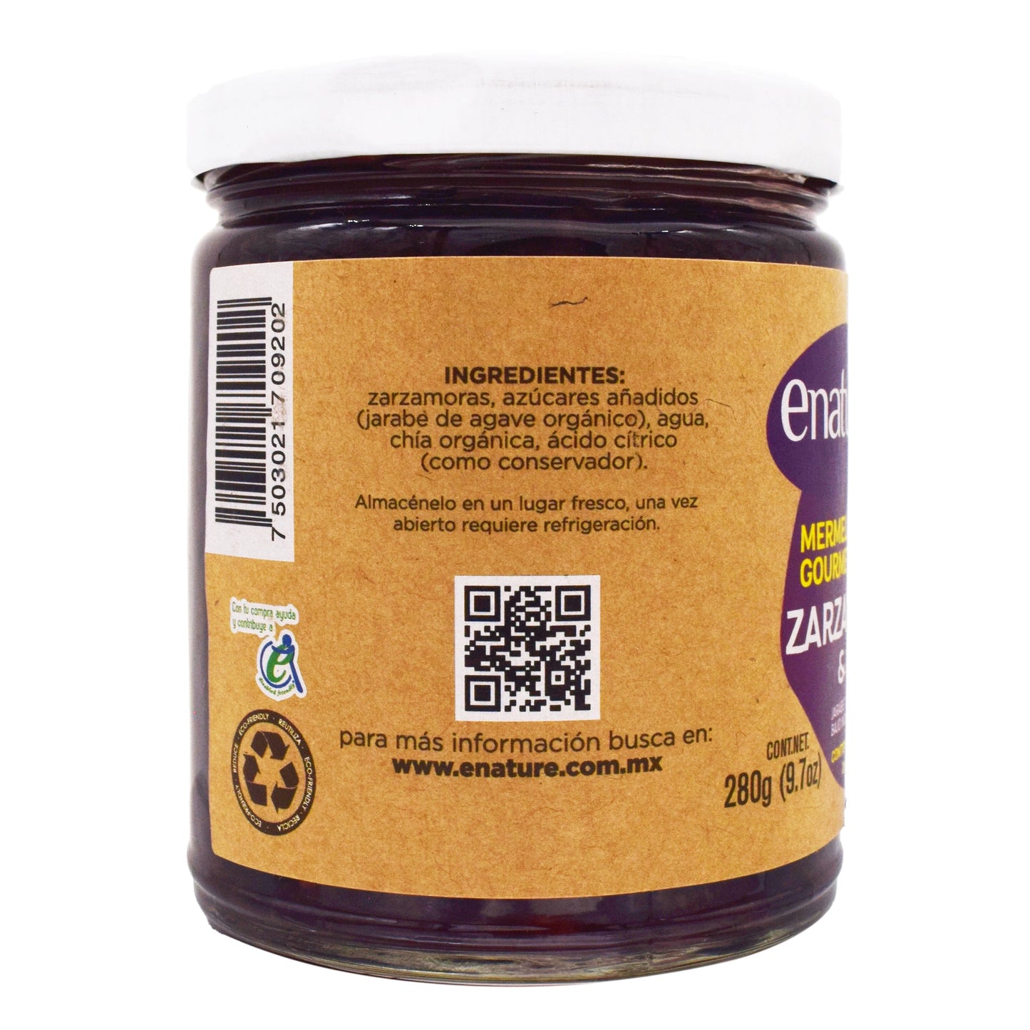 Mermelada Zarzamora Chia 280 G (E-NATURE)