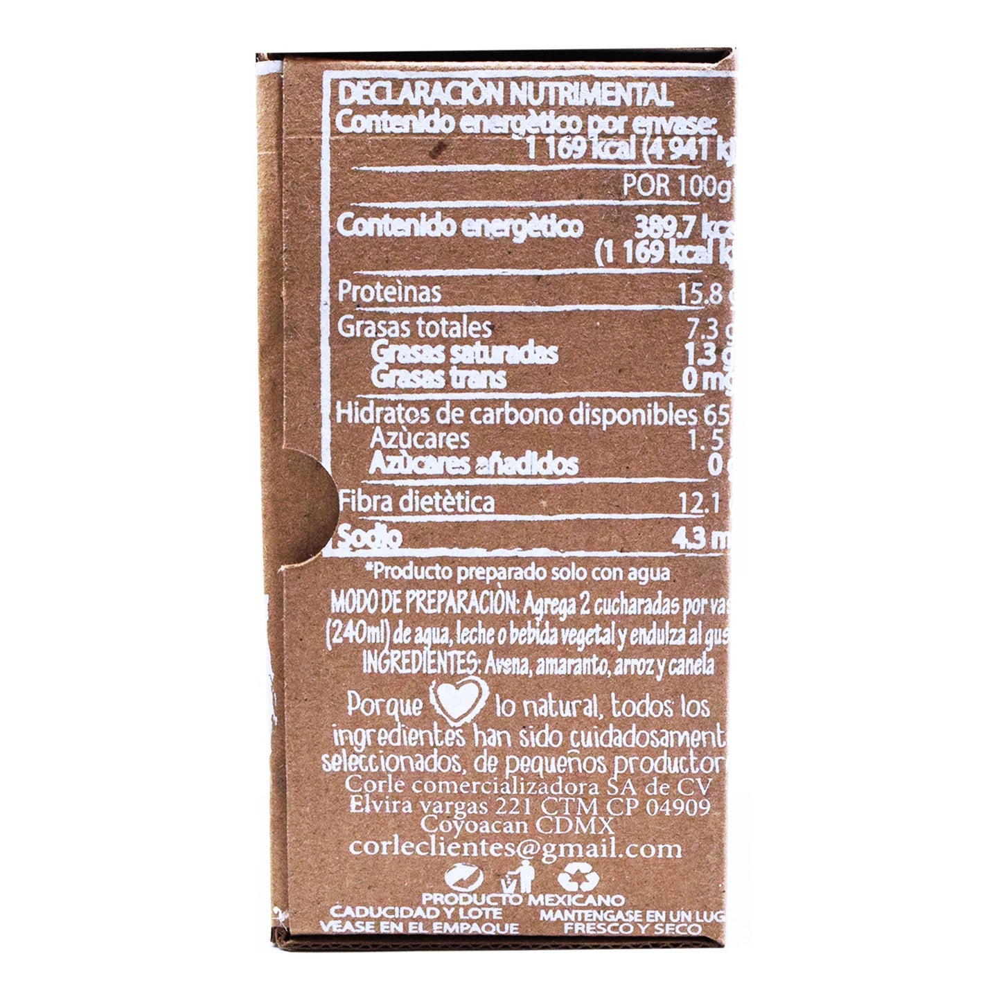 Horchata De Avena 300 G (BIOLICIOUS)