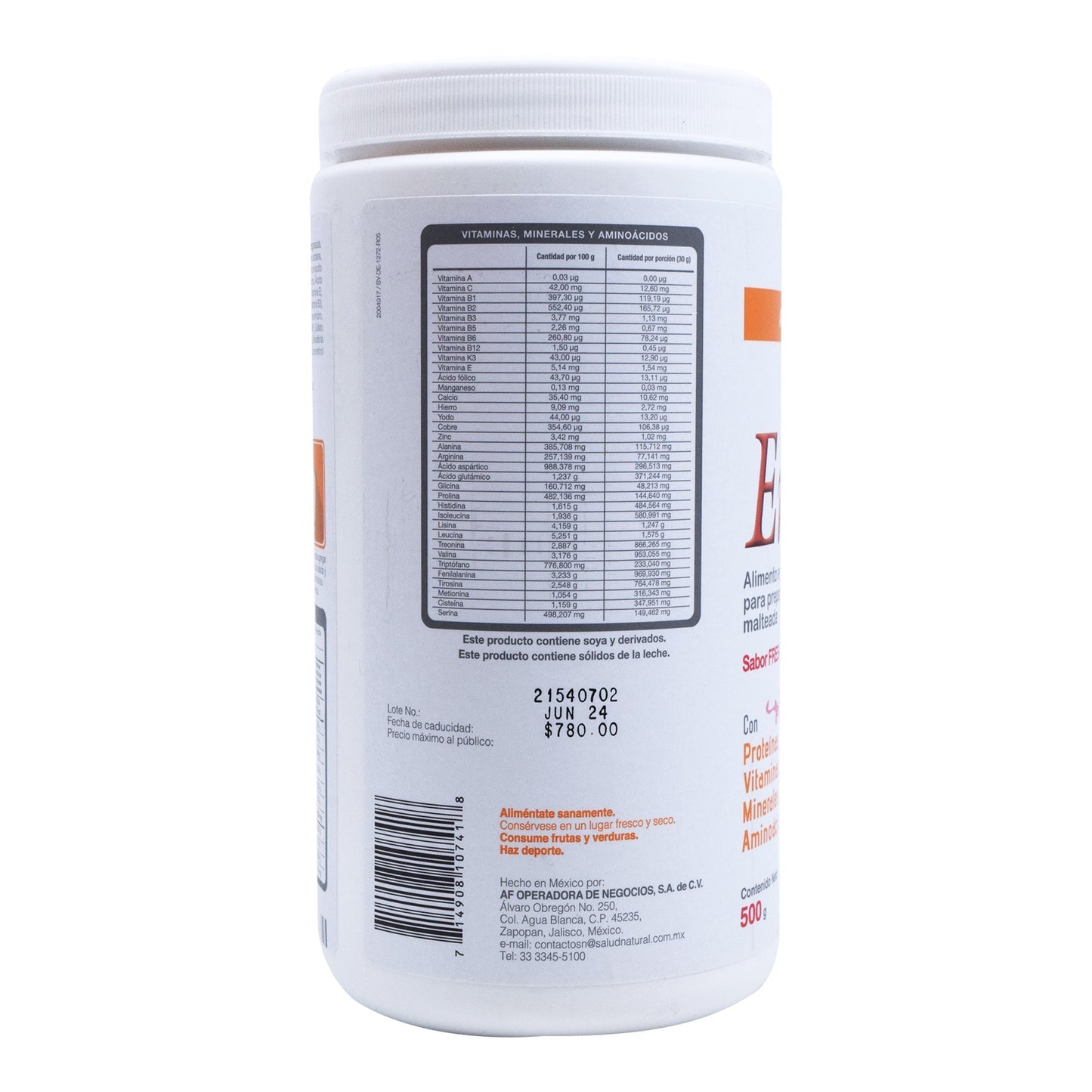 Enersoy Polvo Fresa 500 G (SALUD NATURAL)