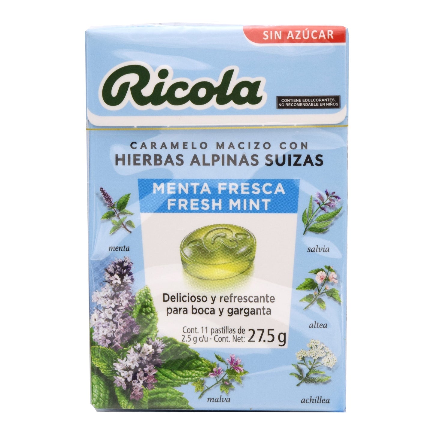 Caramelo Menta Fresca 11 Pz (Paquete 20) (RICOLA)