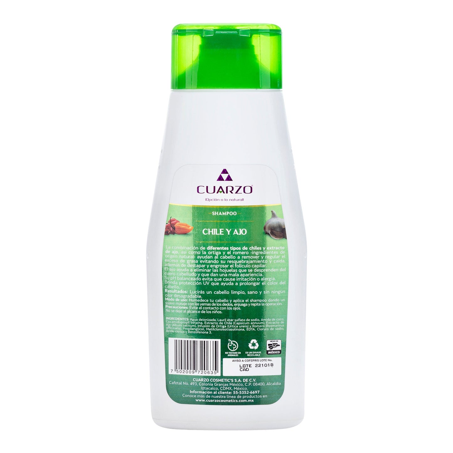 Shampoo Chile 550 Mililitros (DEL INDIO PAPAGO)