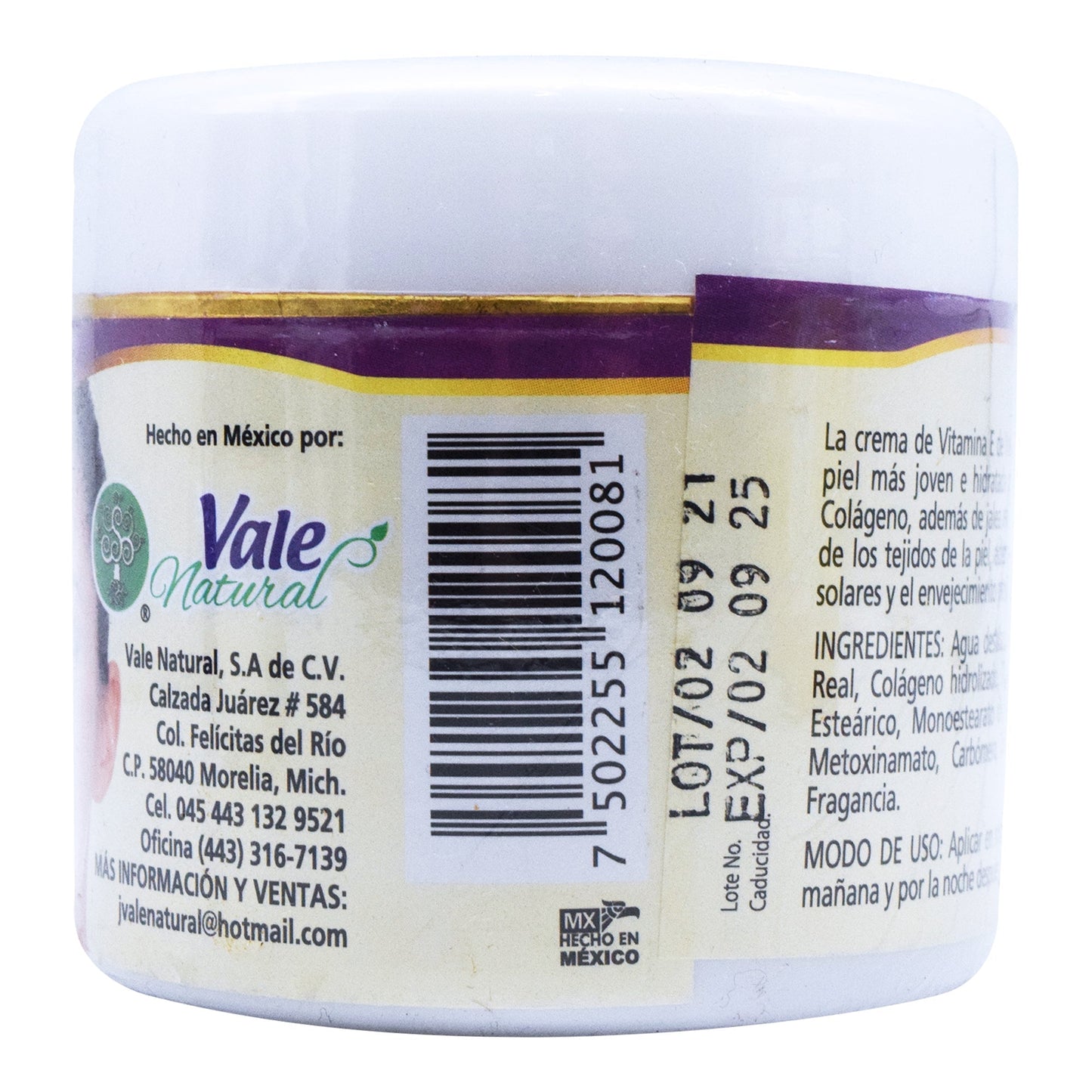 Crema Vit E Y Placenta Fps 50 120 Grs (VALE NATURAL)