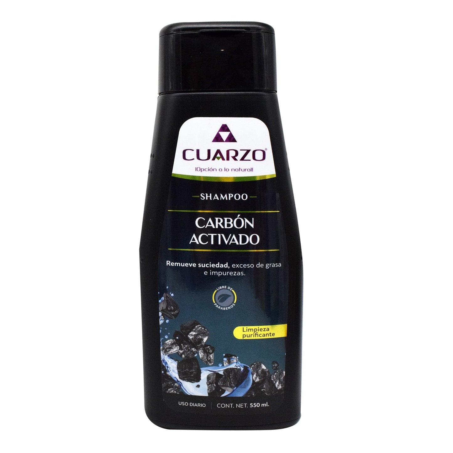 Shampoo Carbon Activado 550 Mililitros (CUARZO)