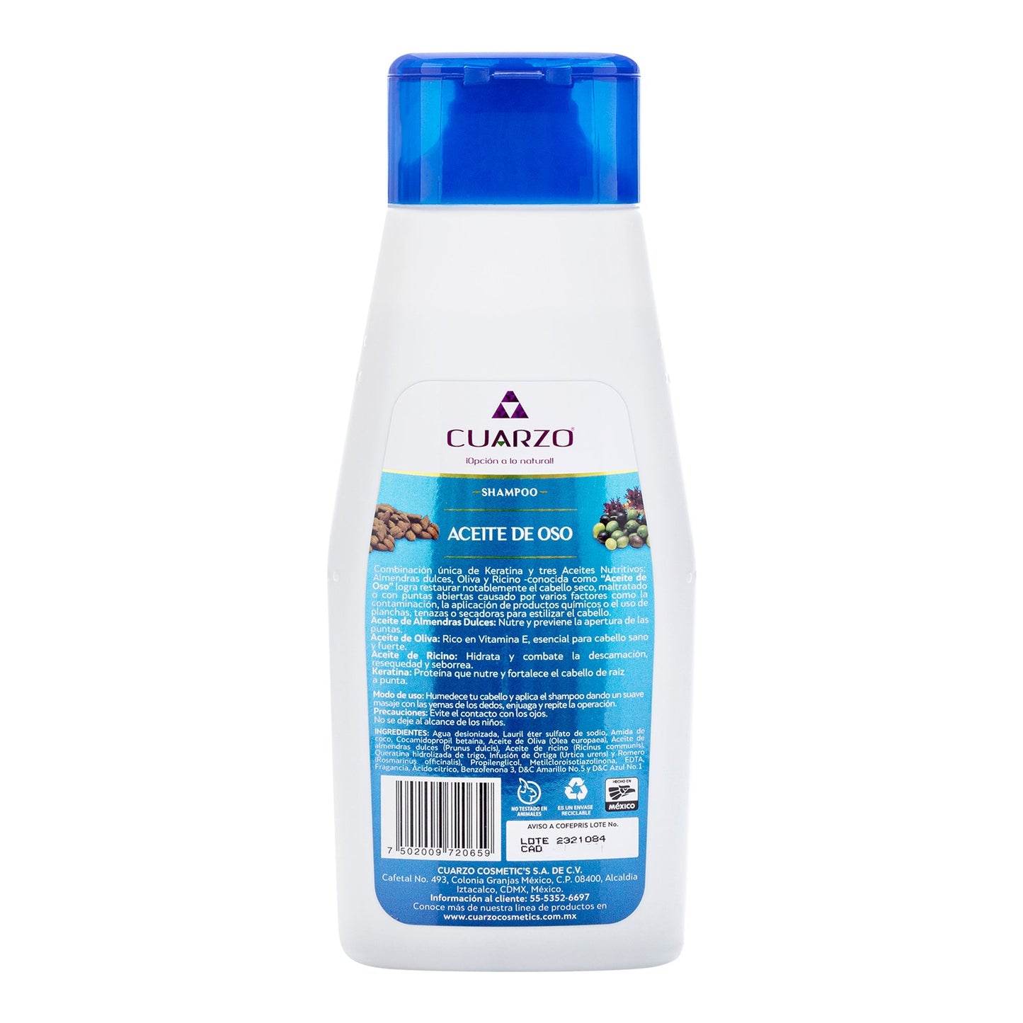 Shampoo Aceite De Oso 500 Mililitros (CUARZO)