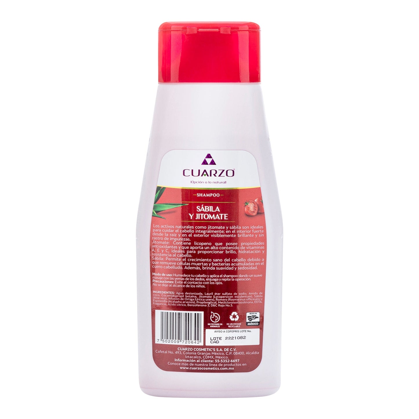 Shampoo Jitomate Y Sabila 500 Mililitros (CUARZO)