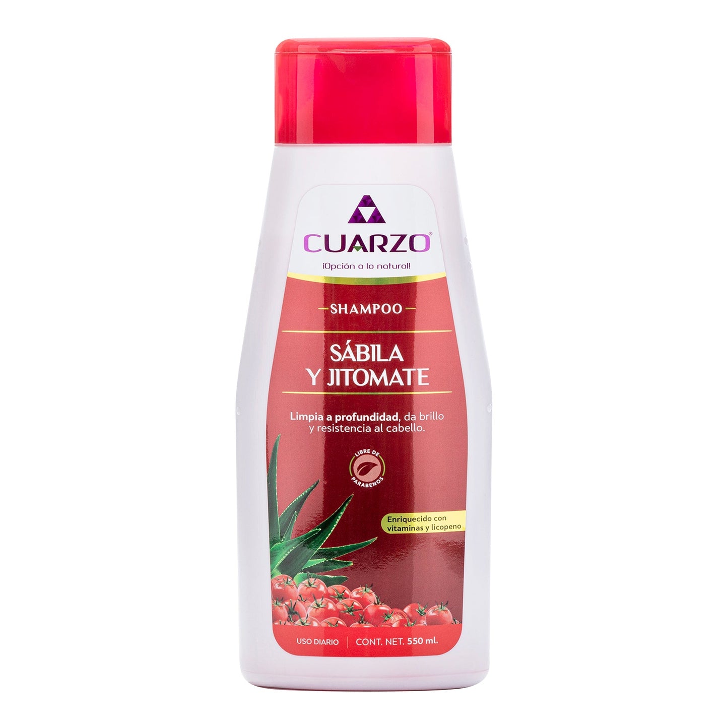 Shampoo Jitomate Y Sabila 500 Mililitros (CUARZO)