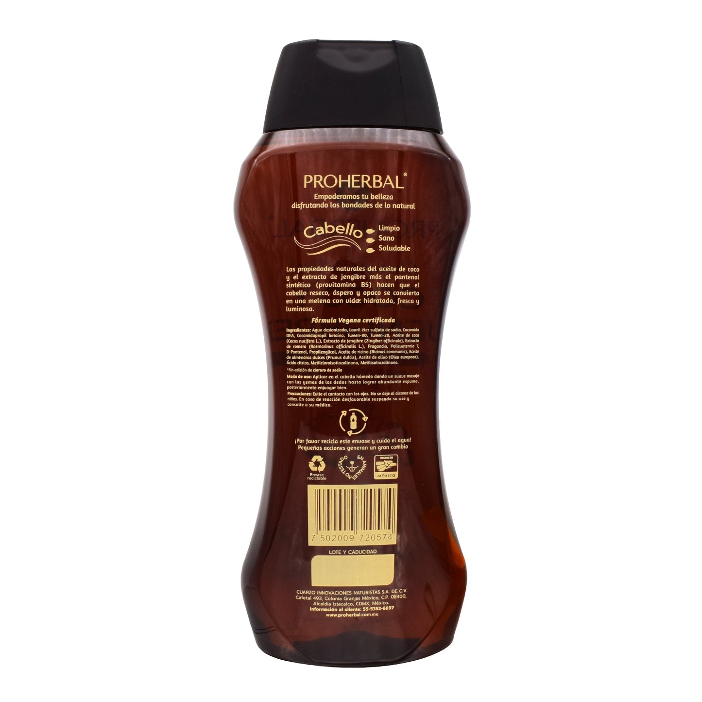 Shampoo Coco Y Jengibre 700 Mililitros (PROHERBAL)