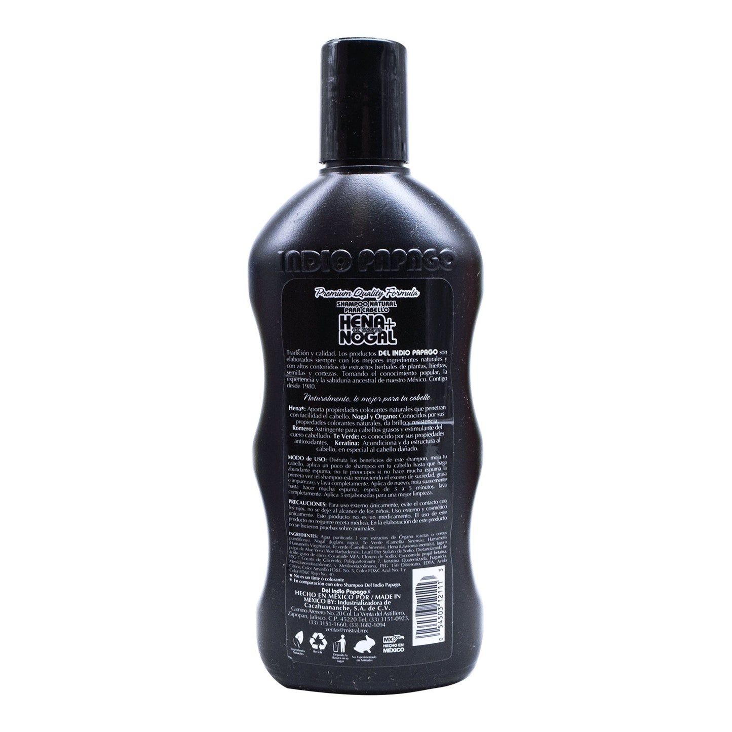 Shampoo Hena Nogal 550 Mililitros (DEL INDIO PAPAGO)