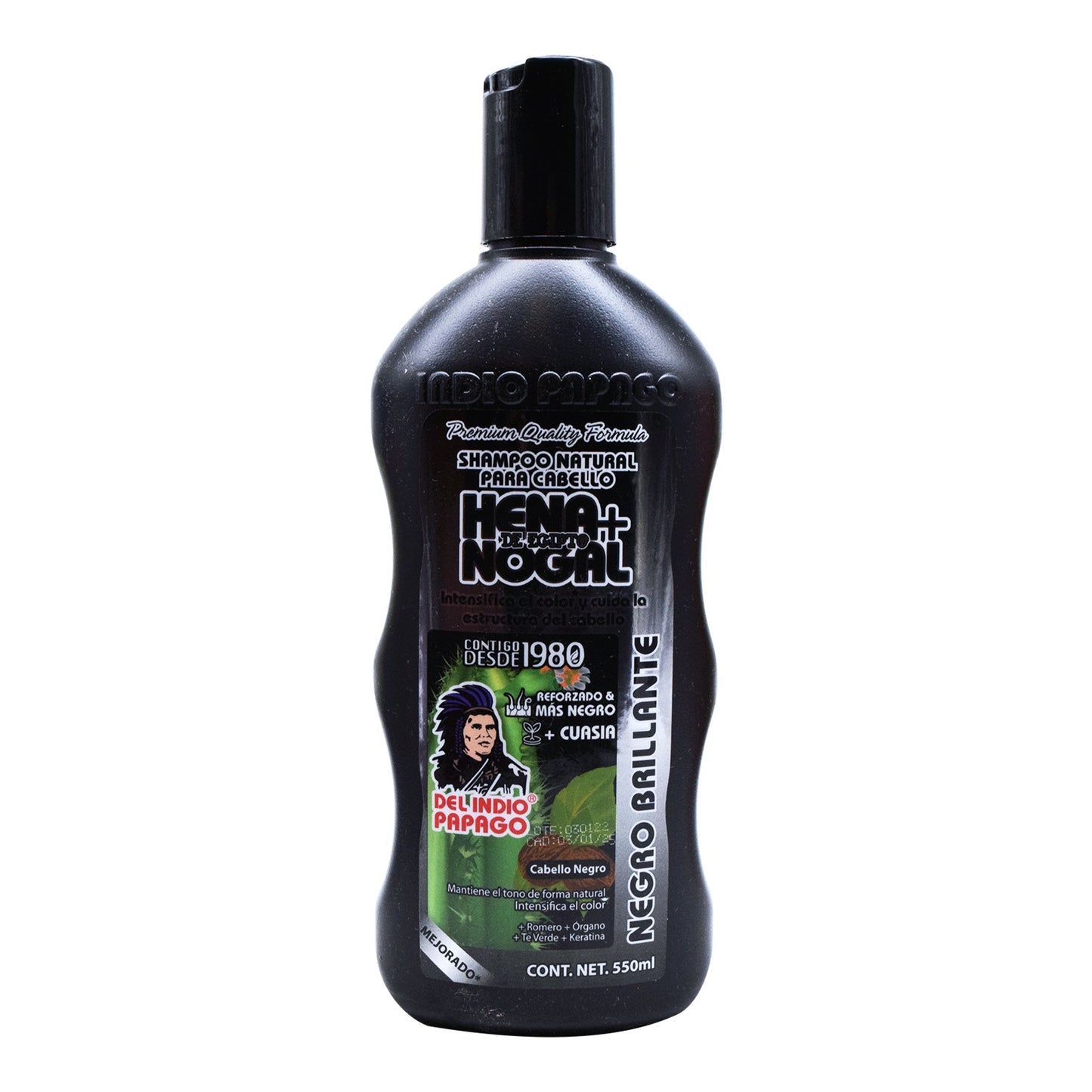 Shampoo Hena Nogal 550 Mililitros (DEL INDIO PAPAGO)