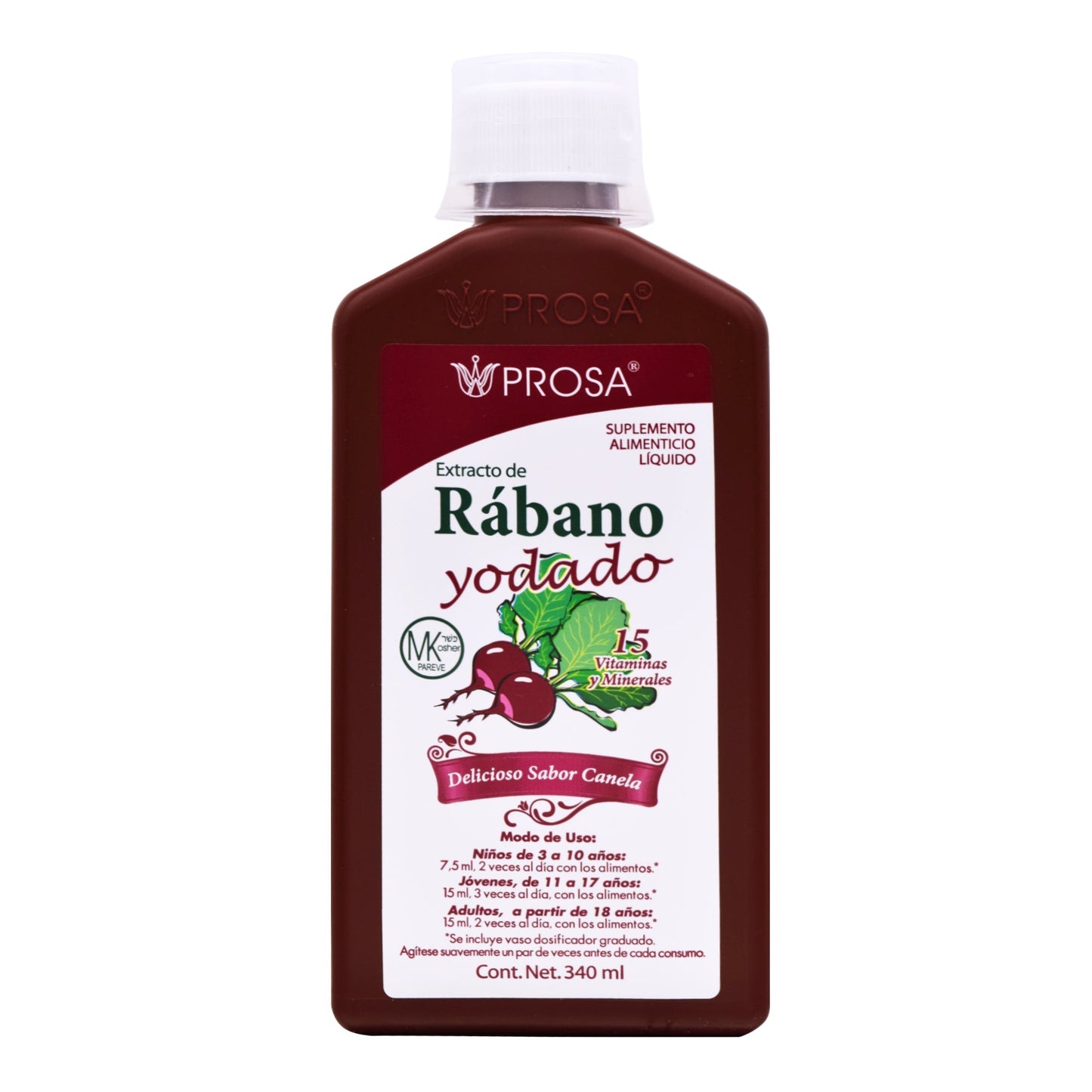 Jarabe De Rabano Yodado 340 Mililitros (PROSA)