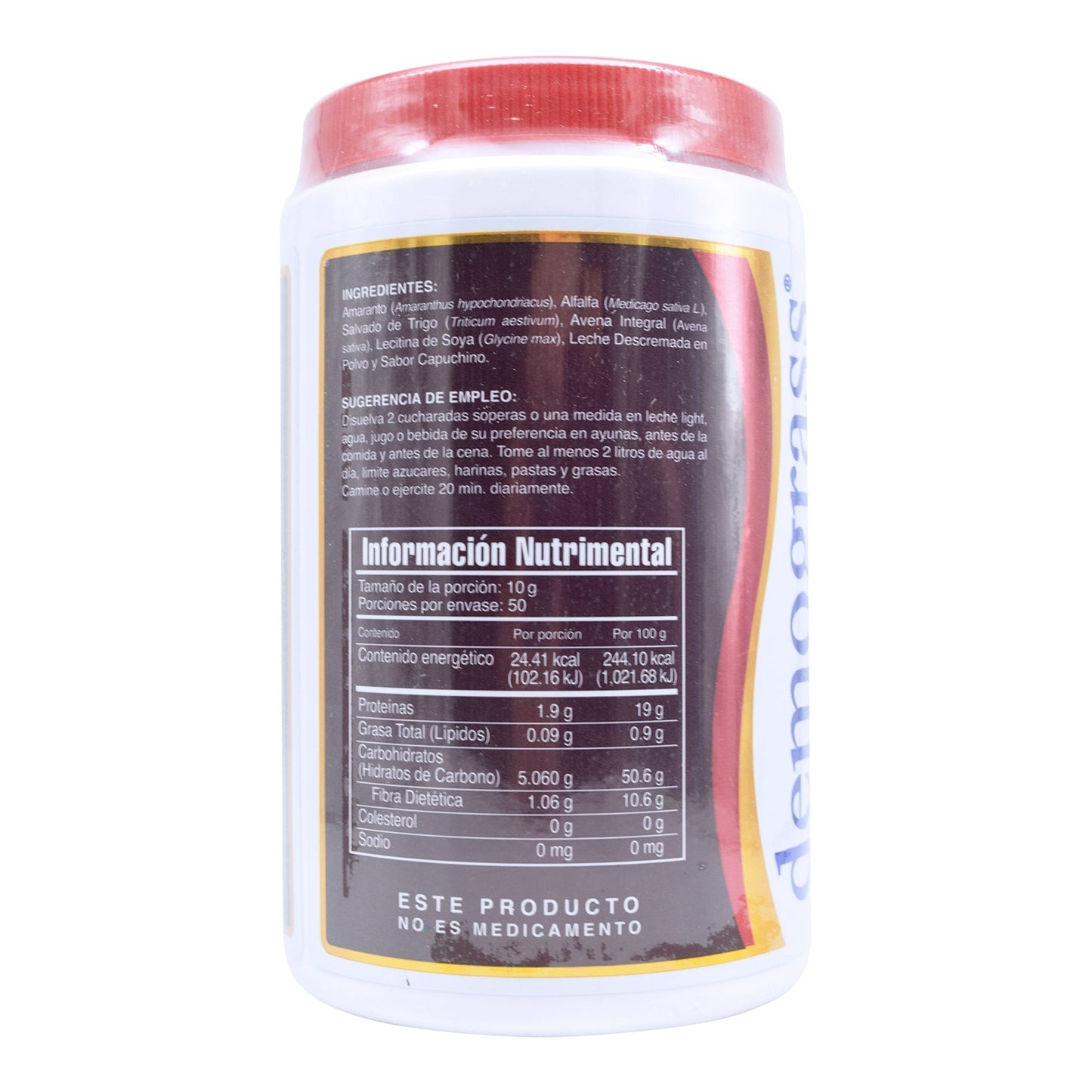 Malteada Demograss Fresa 500 g con proteína vegetal y fibra