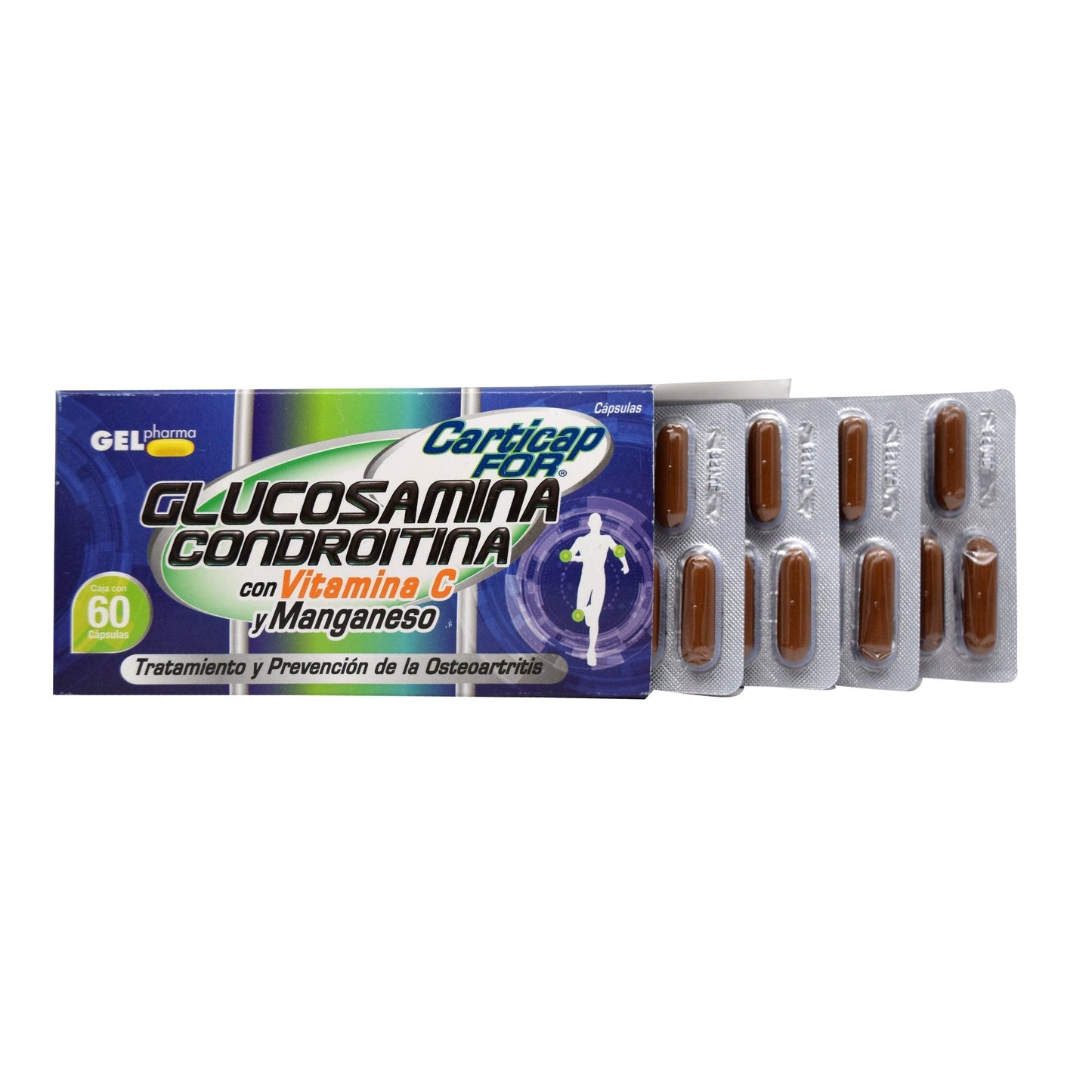 Glucosamina Con Condroitina 60 Cápsulas (CARTICAP FOR)