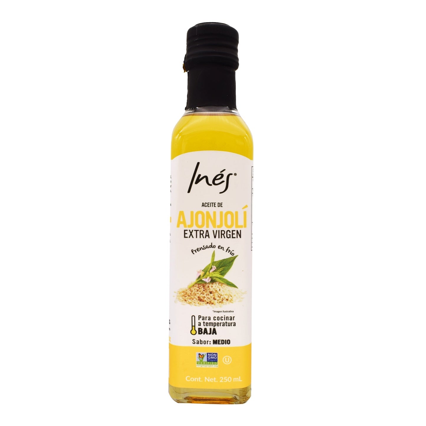 Aceite De Ajonjoli Extravirgen 250 Mililitros (INES)