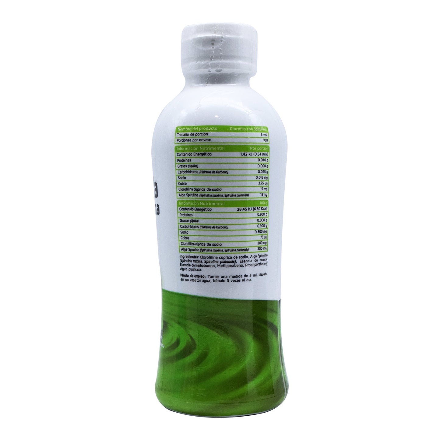 Clorofila Con Spirulina 500 Mililitros (VIDANAT/VITAMINAS)