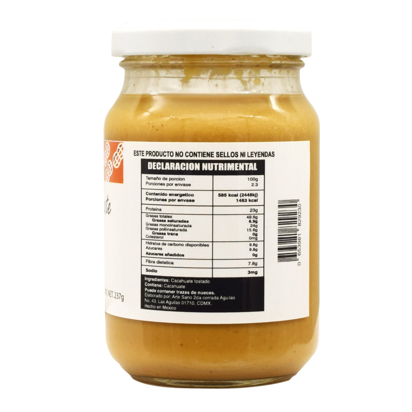Crema De Cacahuate 237 G (ARTESANO)