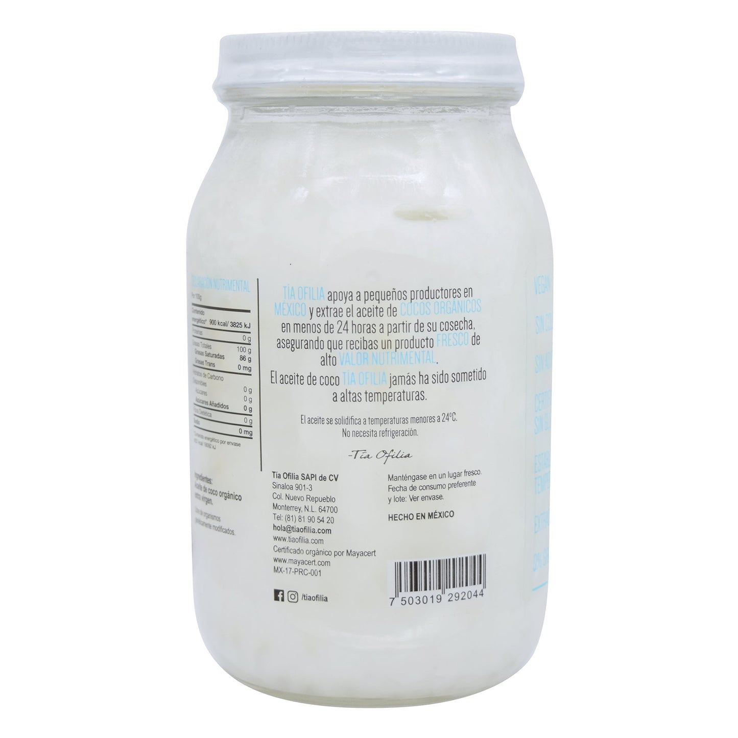 Aceite De Coco 473 Mililitros (TIA OFILIA)