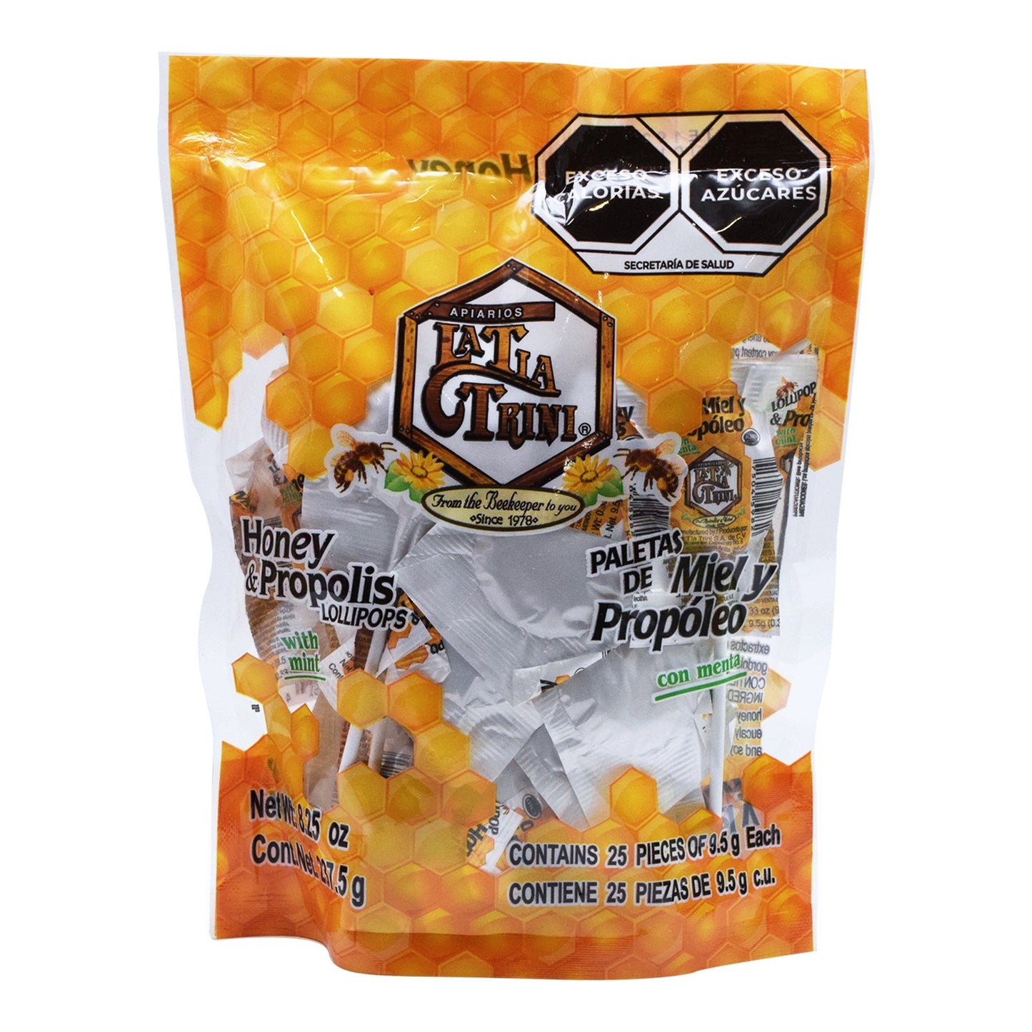 Paleta Miel Y Propoleo 25 Pza (LA TIA TRINI)
