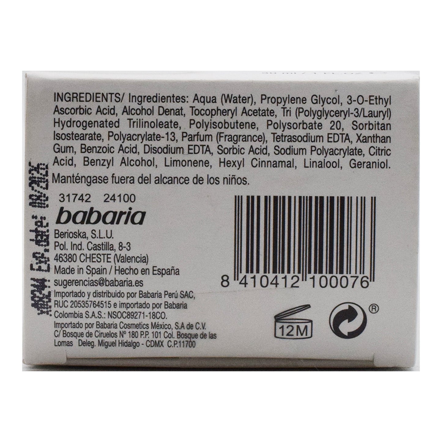 Serum Vitamina C 30 Mililitros (BABARIA)