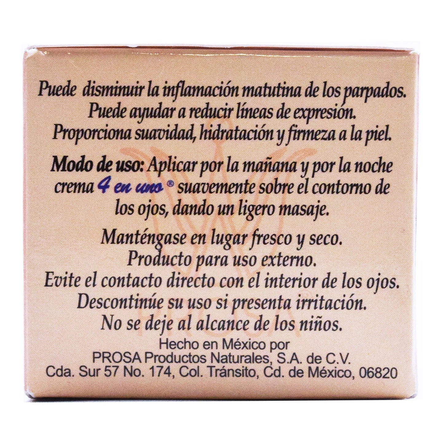 Crema De Contorno De Ojos 4 En Uno 15 G (PROSA)