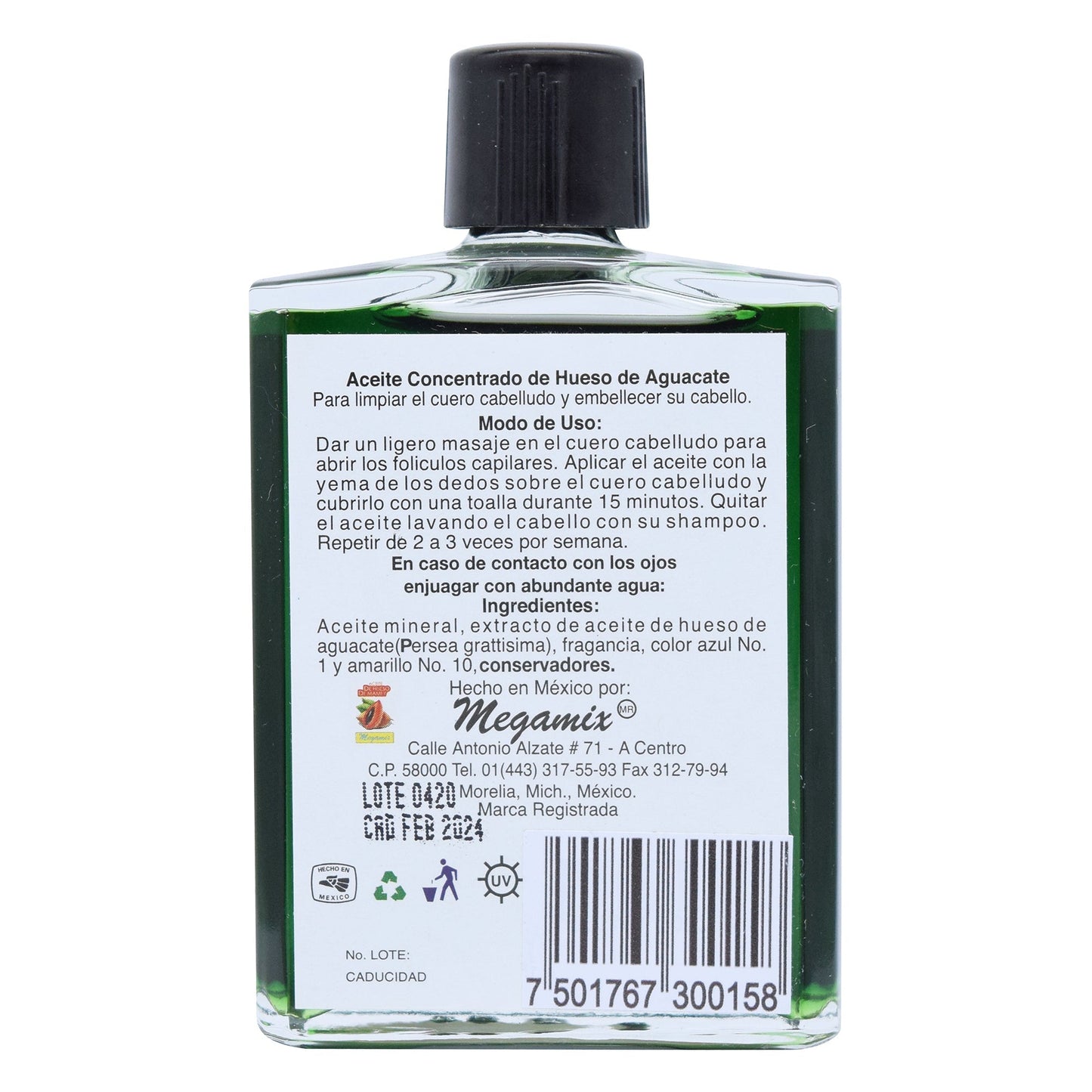 Aceite De Aguacate 120 Mililitros (MEGAMIX)