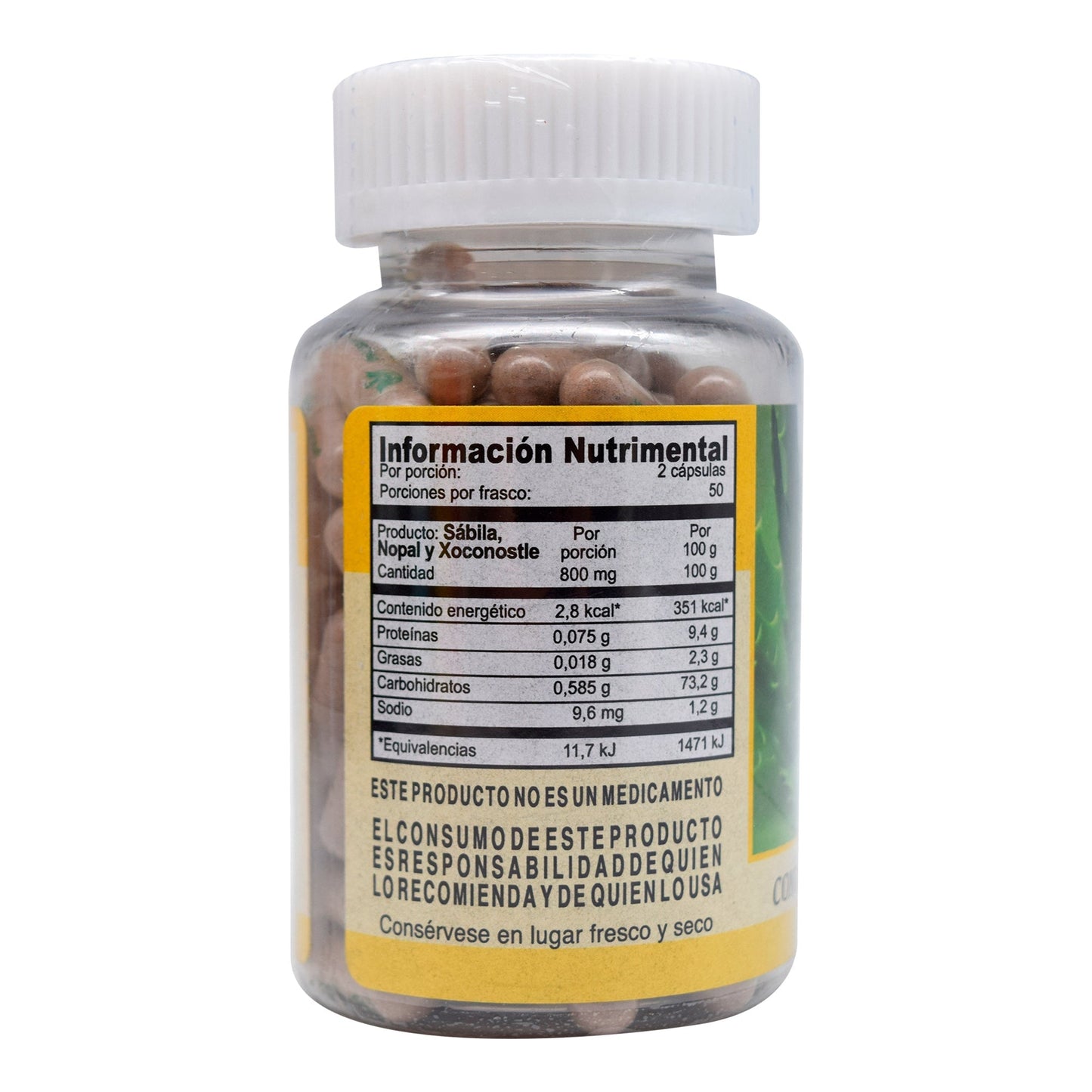 Sabila Nopal Y Xoconostle Plus 100 Cápsulas (PROSA)