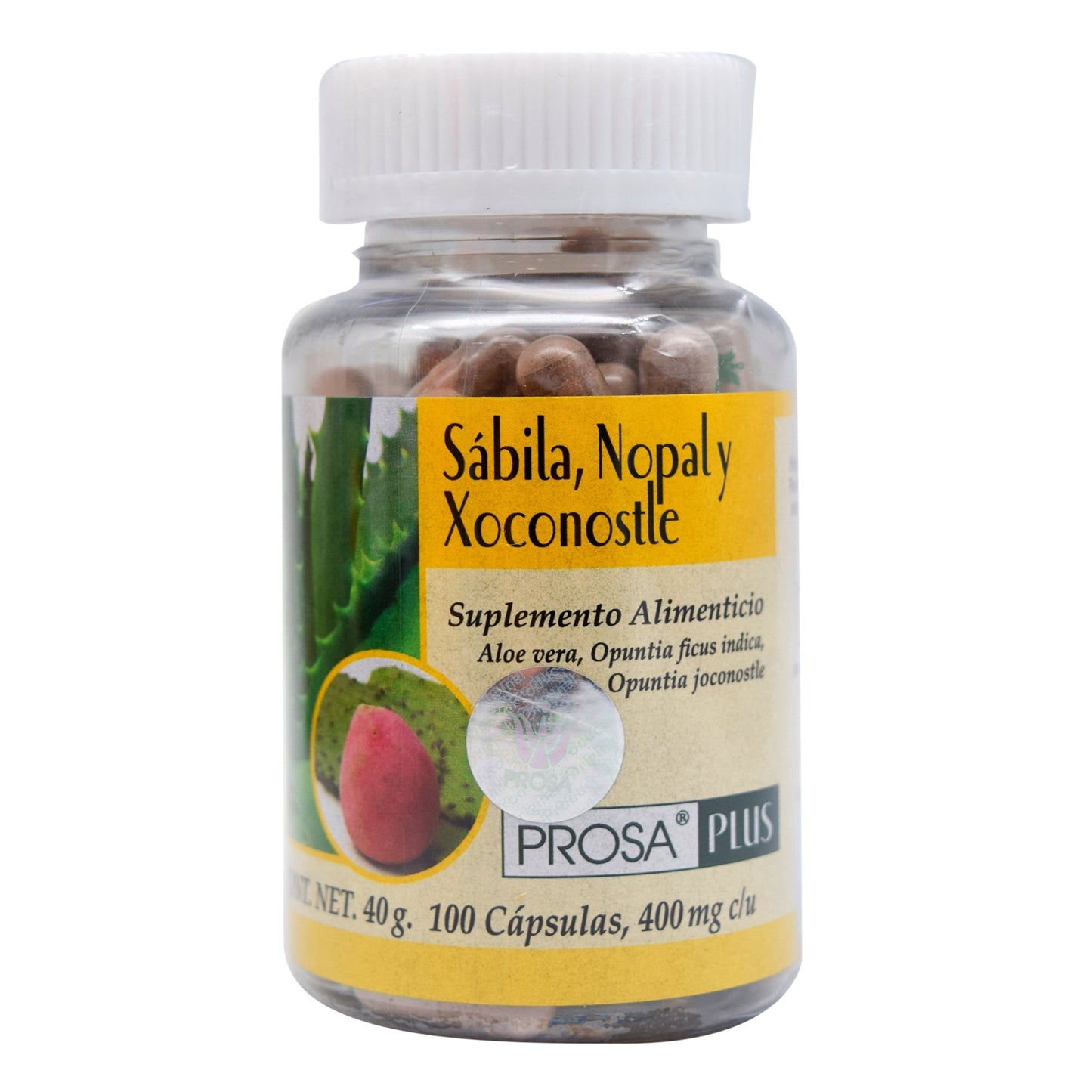 Sabila Nopal Y Xoconostle Plus 100 Cápsulas (PROSA)