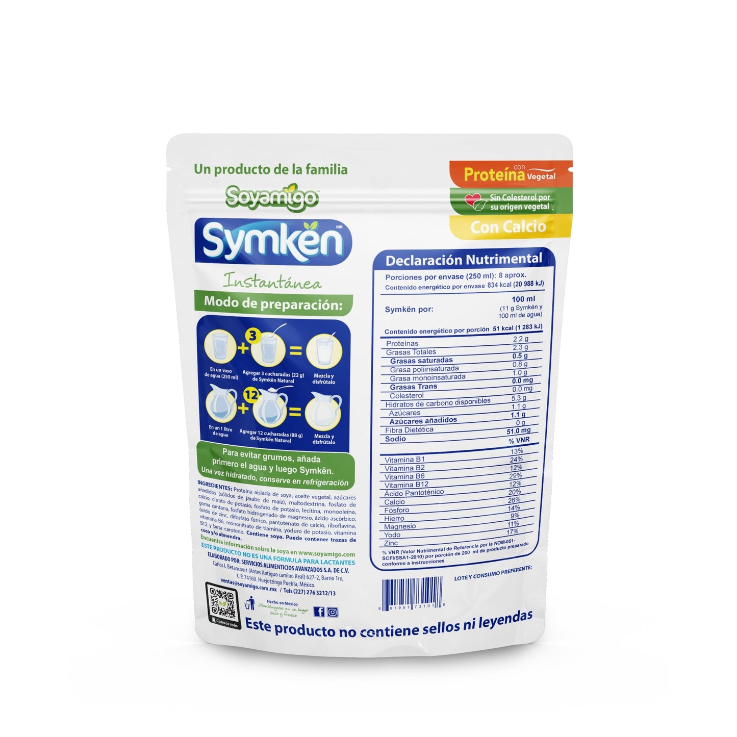 Bebida De Soya Natural 180 G (SOYAMIGO)