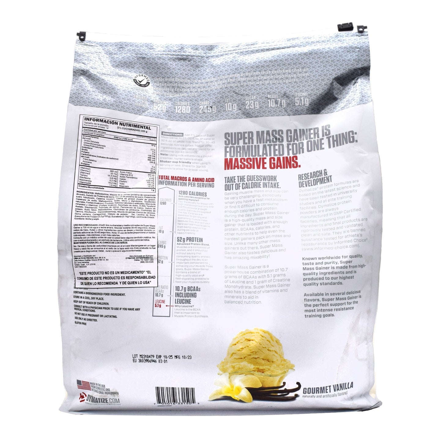 Dym Super Mass Gainer Vainilla 12 Lb (DYMATIZE)