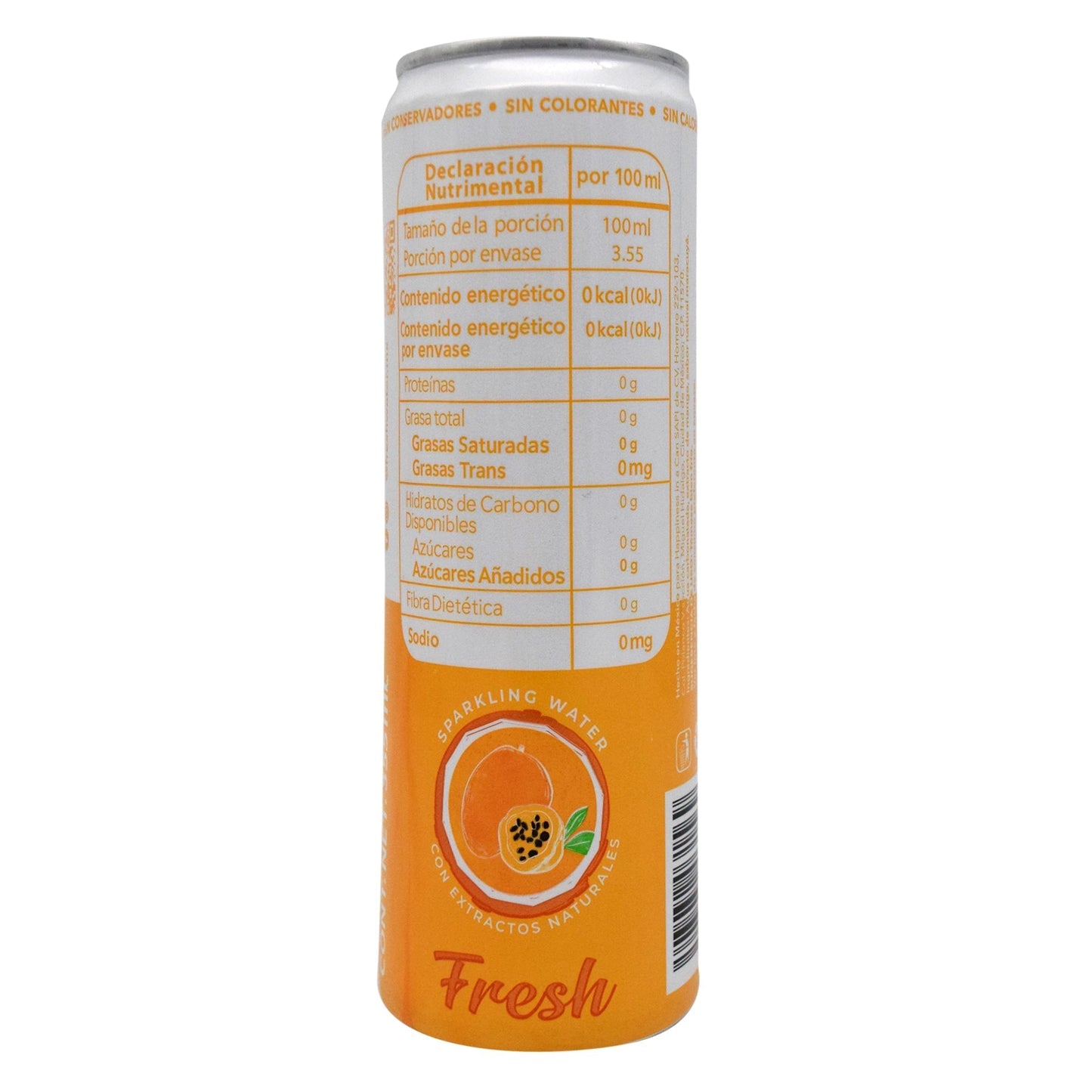 Agua Gasificada Mango Maracuya 355 Mililitros (FRESH)