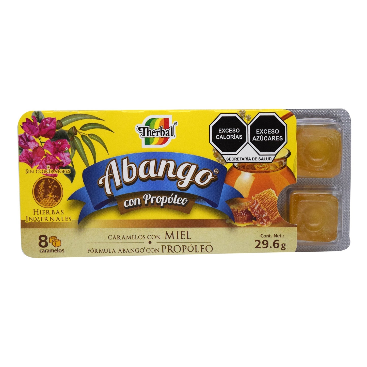 Caramelo Abango Con Miel 29.6 G (Paquete 12) (THERBAL)