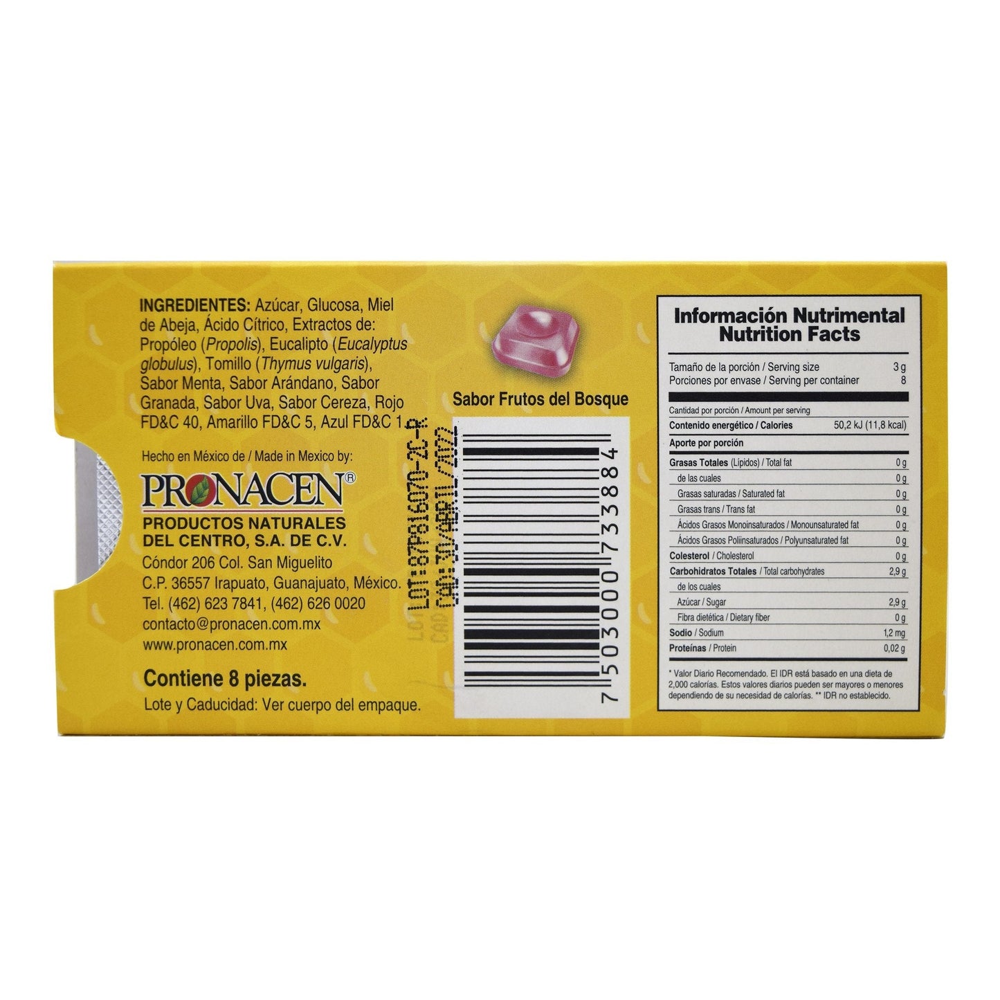 Caramelo Miel Fruto Del Bosque 24 G (Paquete 10) (PRONACEN)