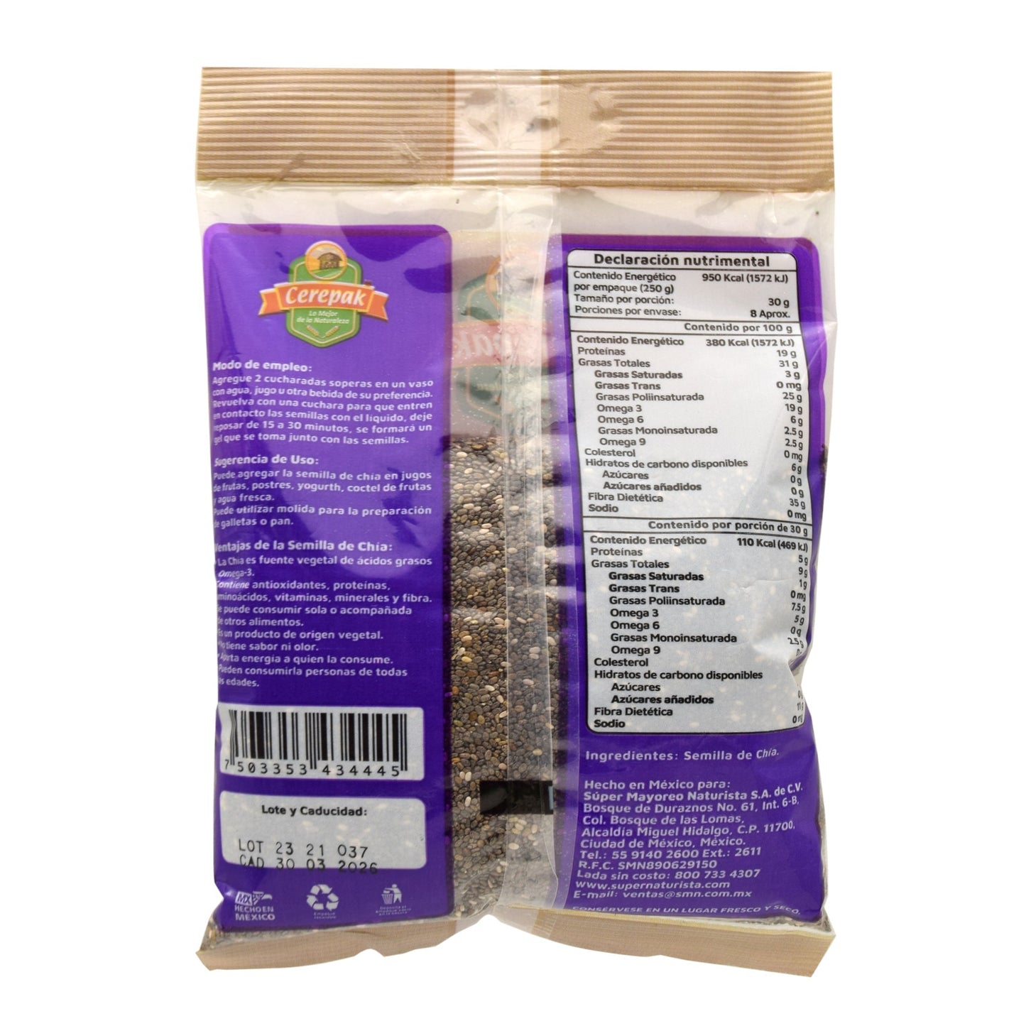 Semilla De Chia 250 G (TIA OFILIA)