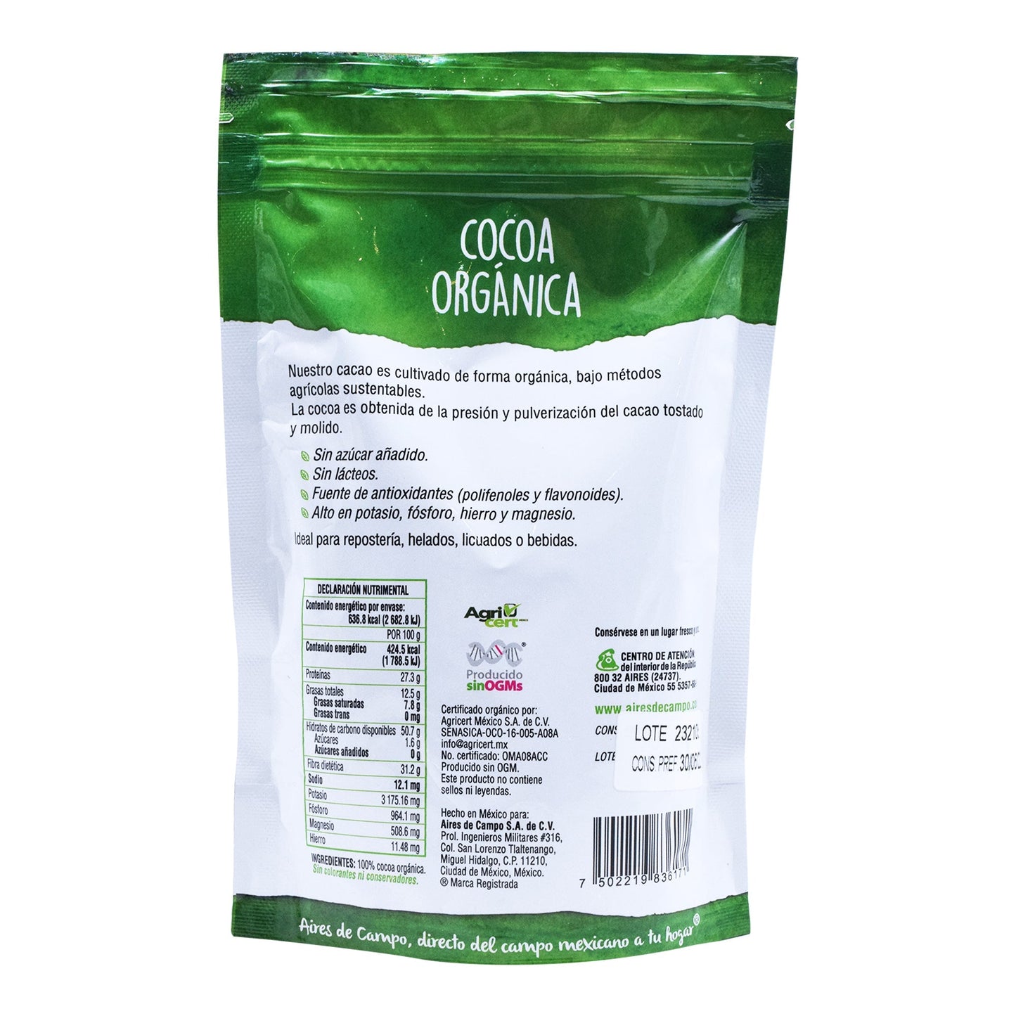 Cocoa 150 G (AIRES DE CAMPO)