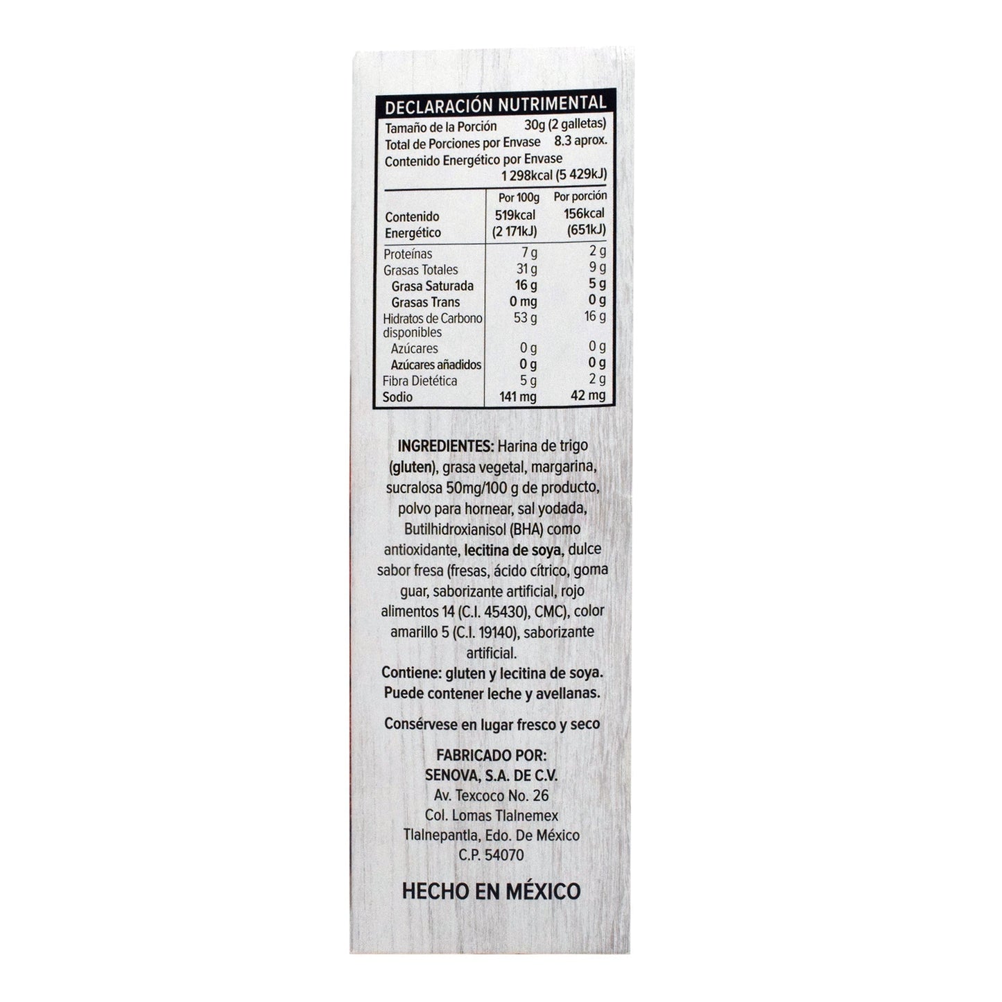 Galletas Tartaletas Sab Fresa 250 G (DMEALS)