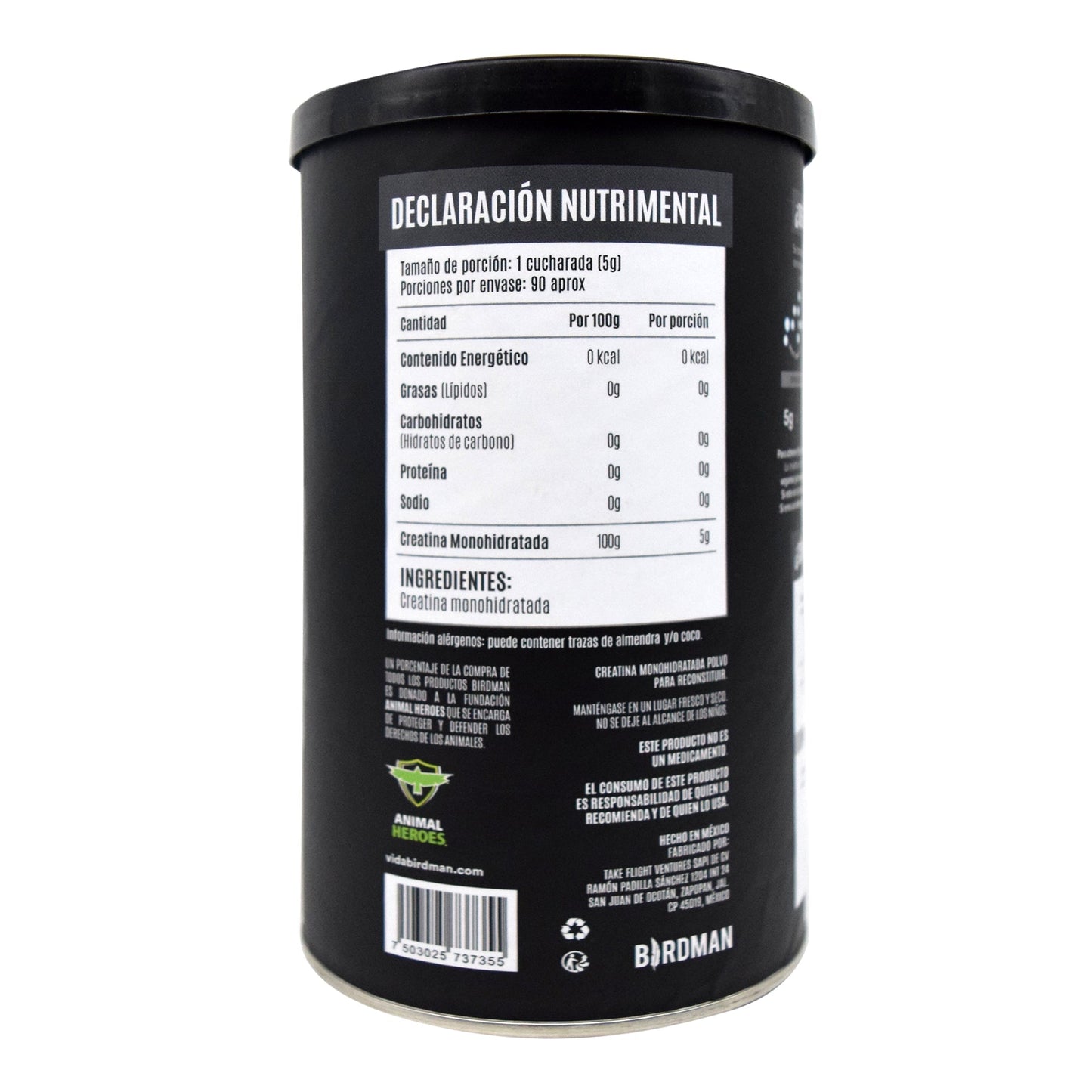 Creatina Monohidratada 450 Gr (BIRDMAN)
