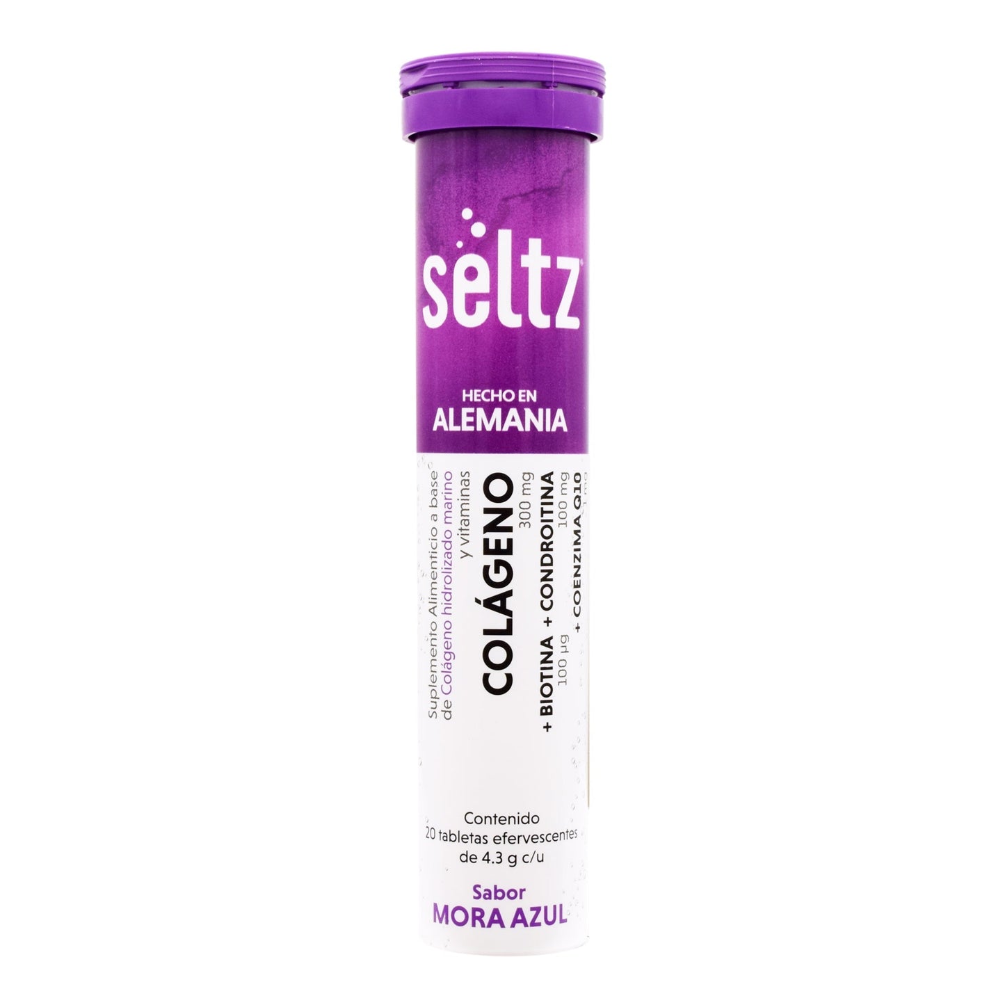 Colageno Biotina Condroitina Coenzima Q10 Efervescente 20 Tabletas (SELTZ)