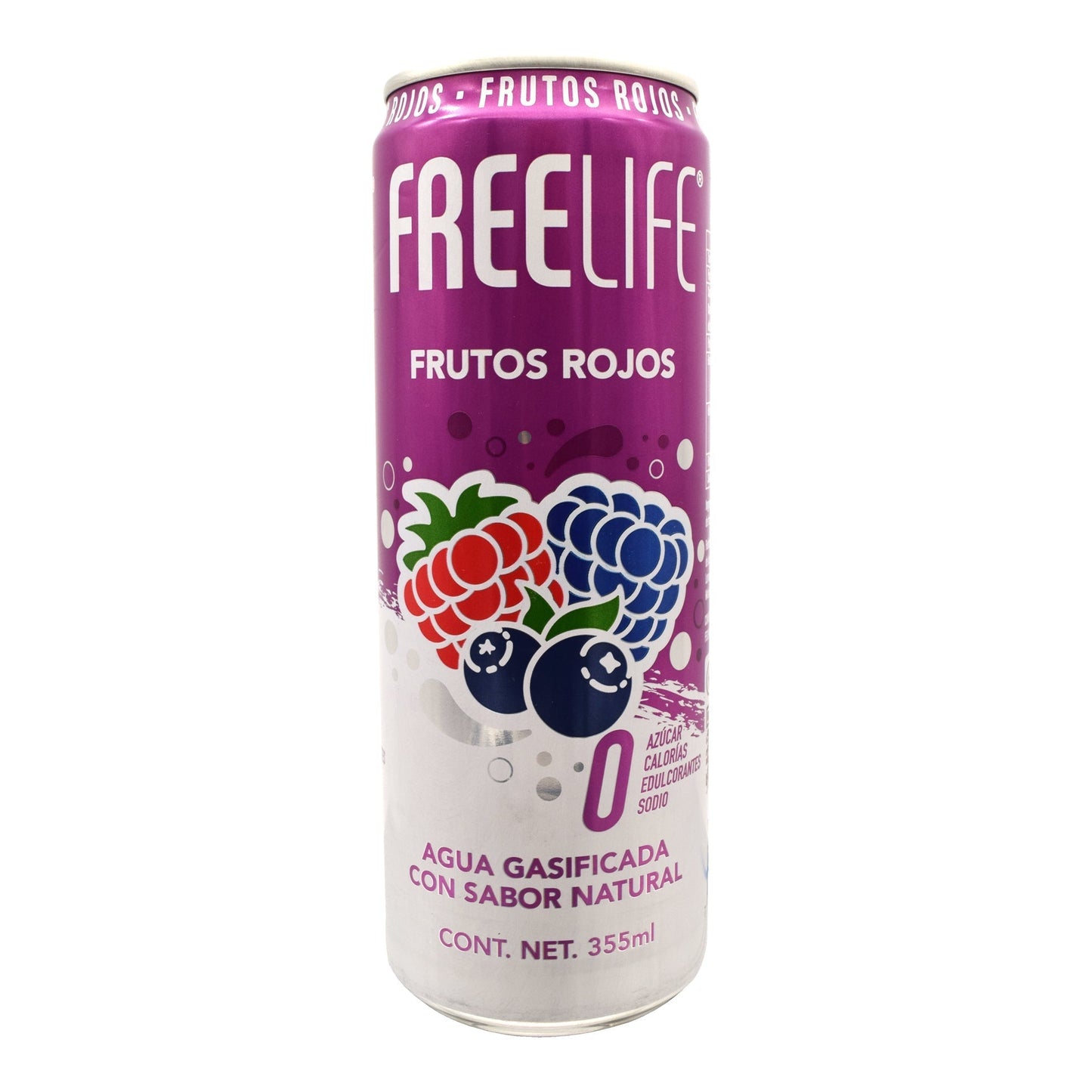 Agua Gasificada Frutos Rojos 355 Mililitros (FREELIFE)