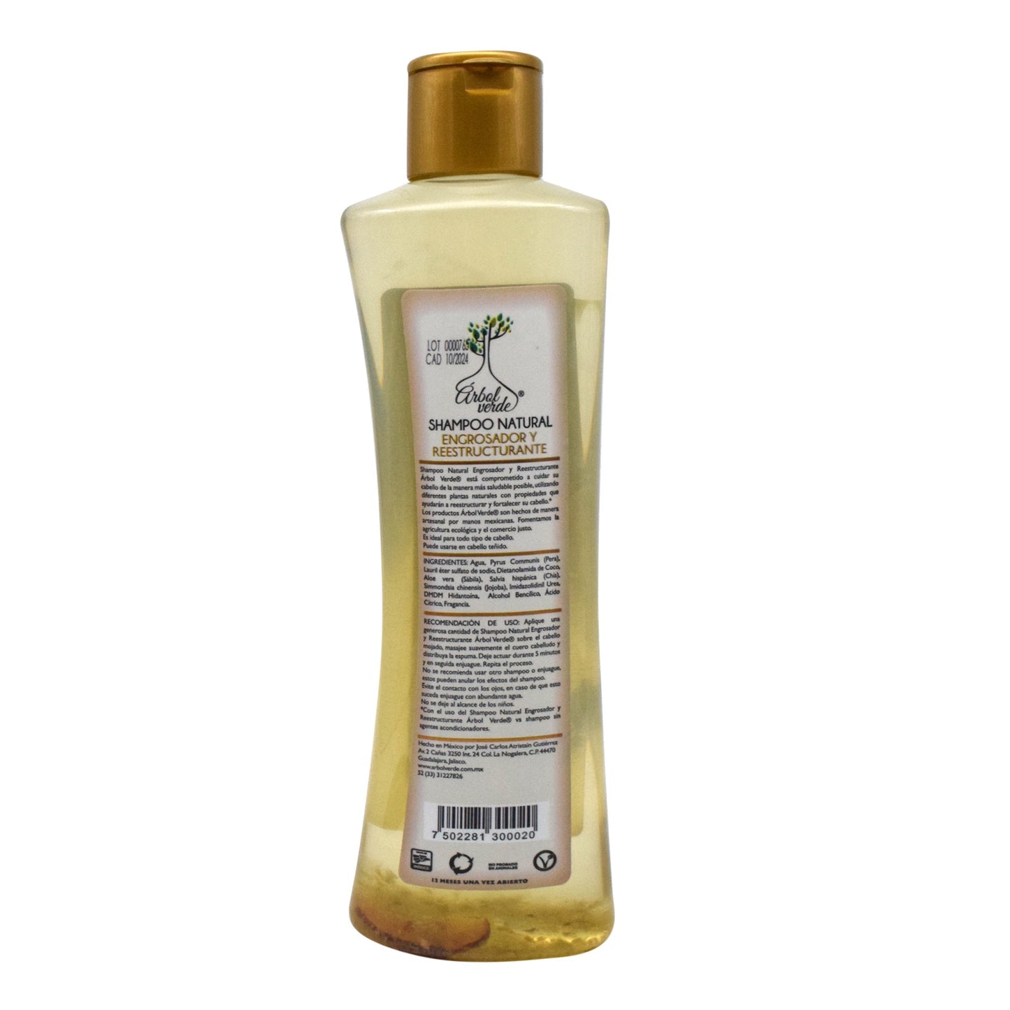 Shampoo Engrosador Y Reestructurante 500 Mililitros (ARBOL VERDE)