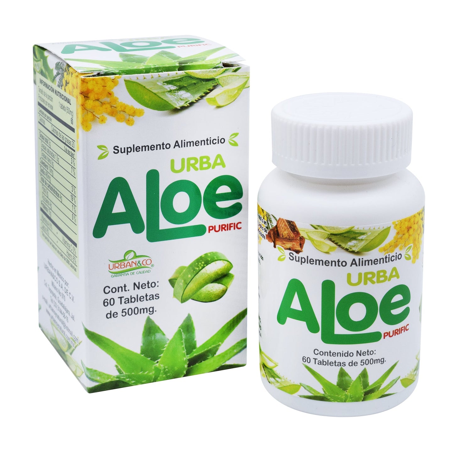 Aloe Y Cuachalalate 60 Tabletas (URBAN&CO)