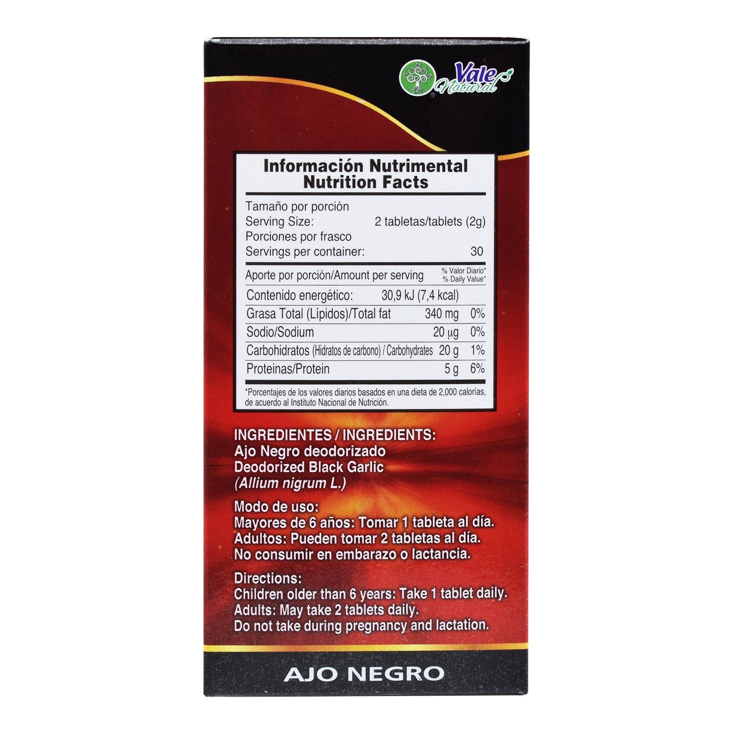Ajo Negro 60 Cápsulas (VALE NATURAL)