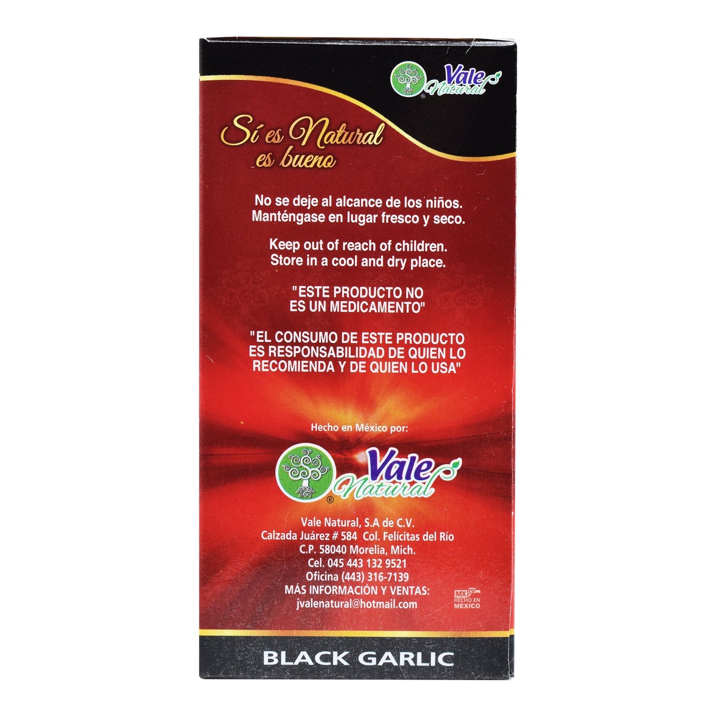 Ajo Negro 60 Cápsulas (VALE NATURAL)